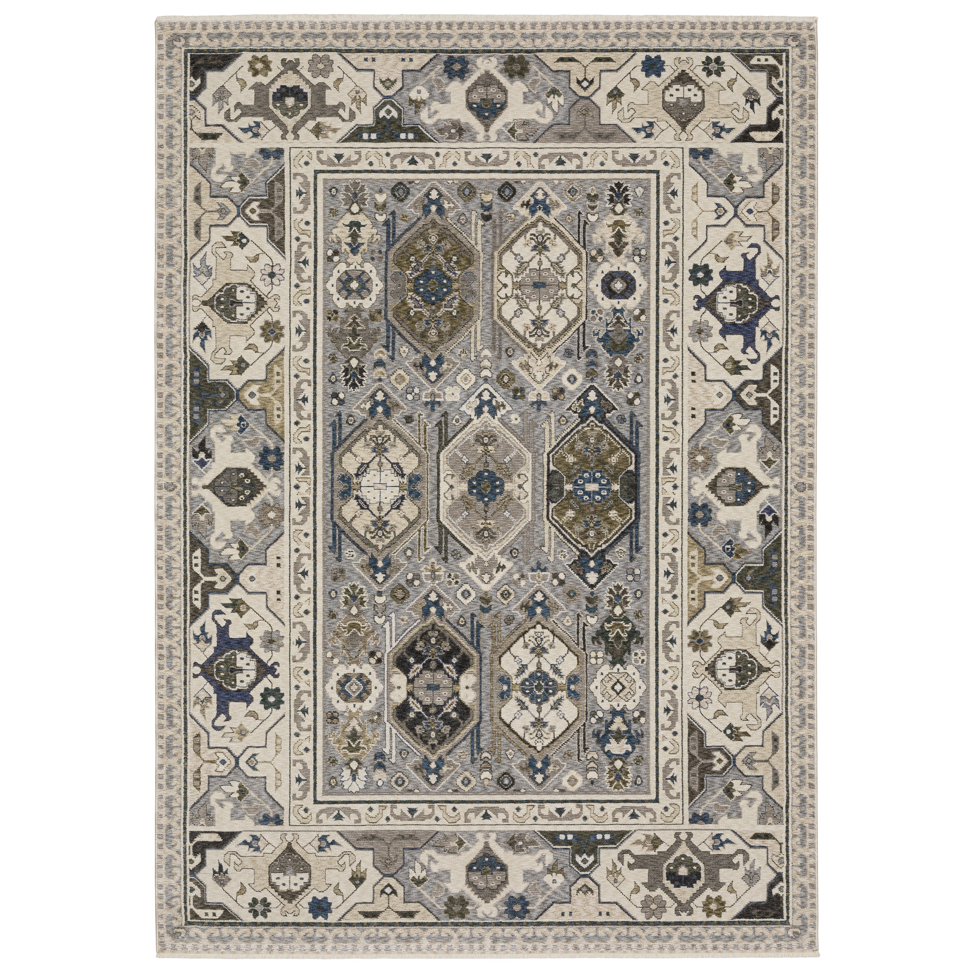 Oriental Weavers Hastings HA04U Ivory/Blue Area Rug