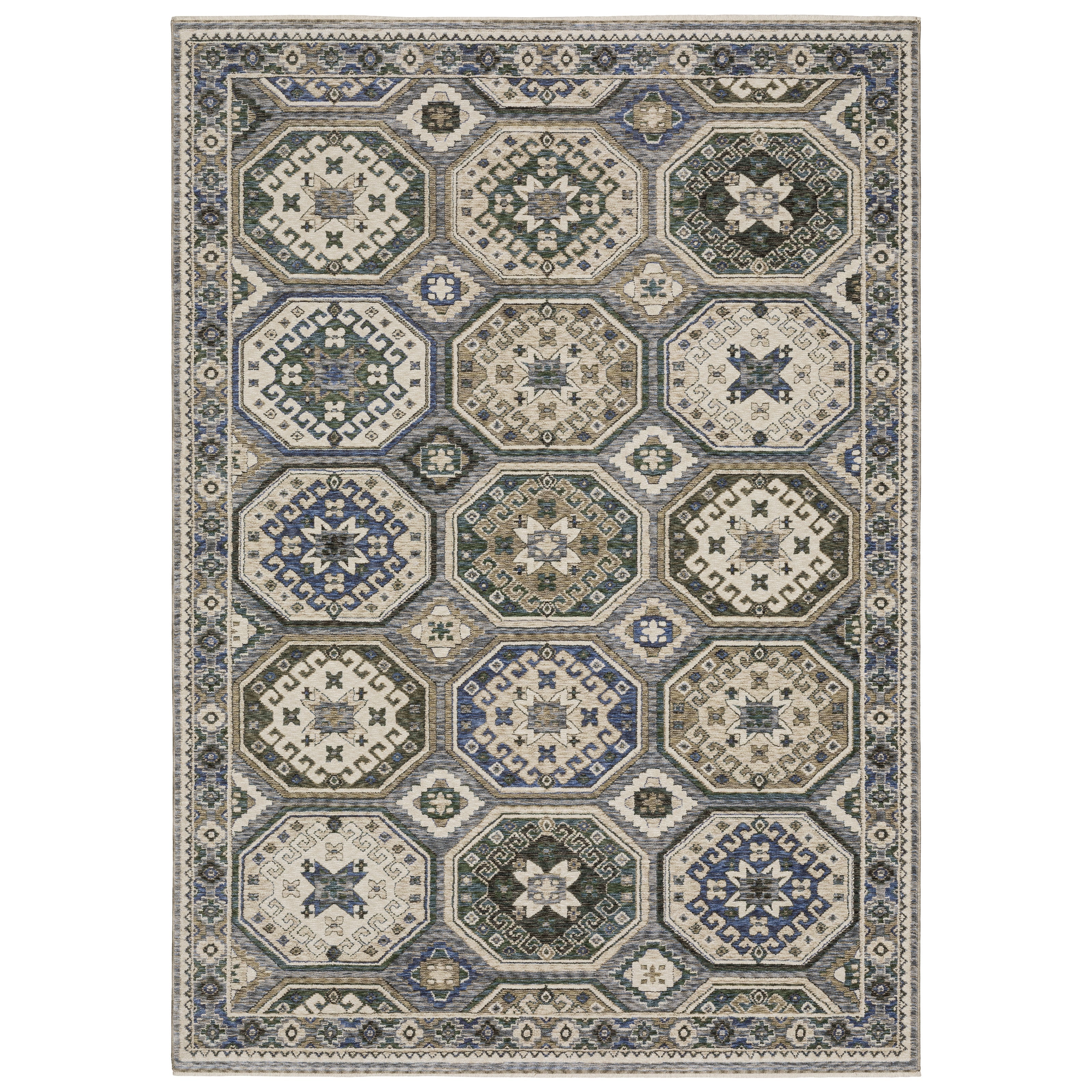 Oriental Weavers Hastings HA05H Ivory/Blue Area Rug
