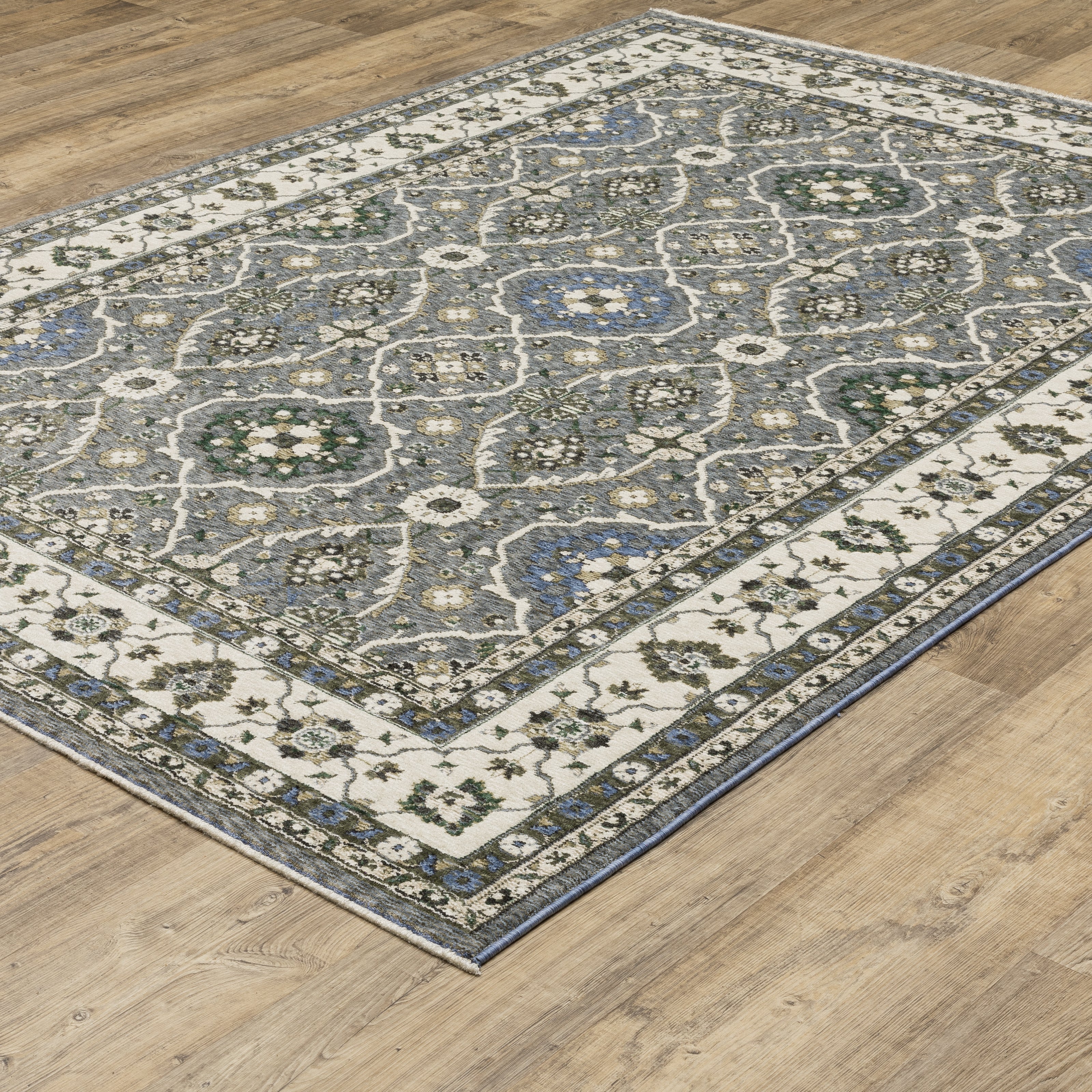 Oriental Weavers Hastings HA07H Blue/Ivory Area Rug