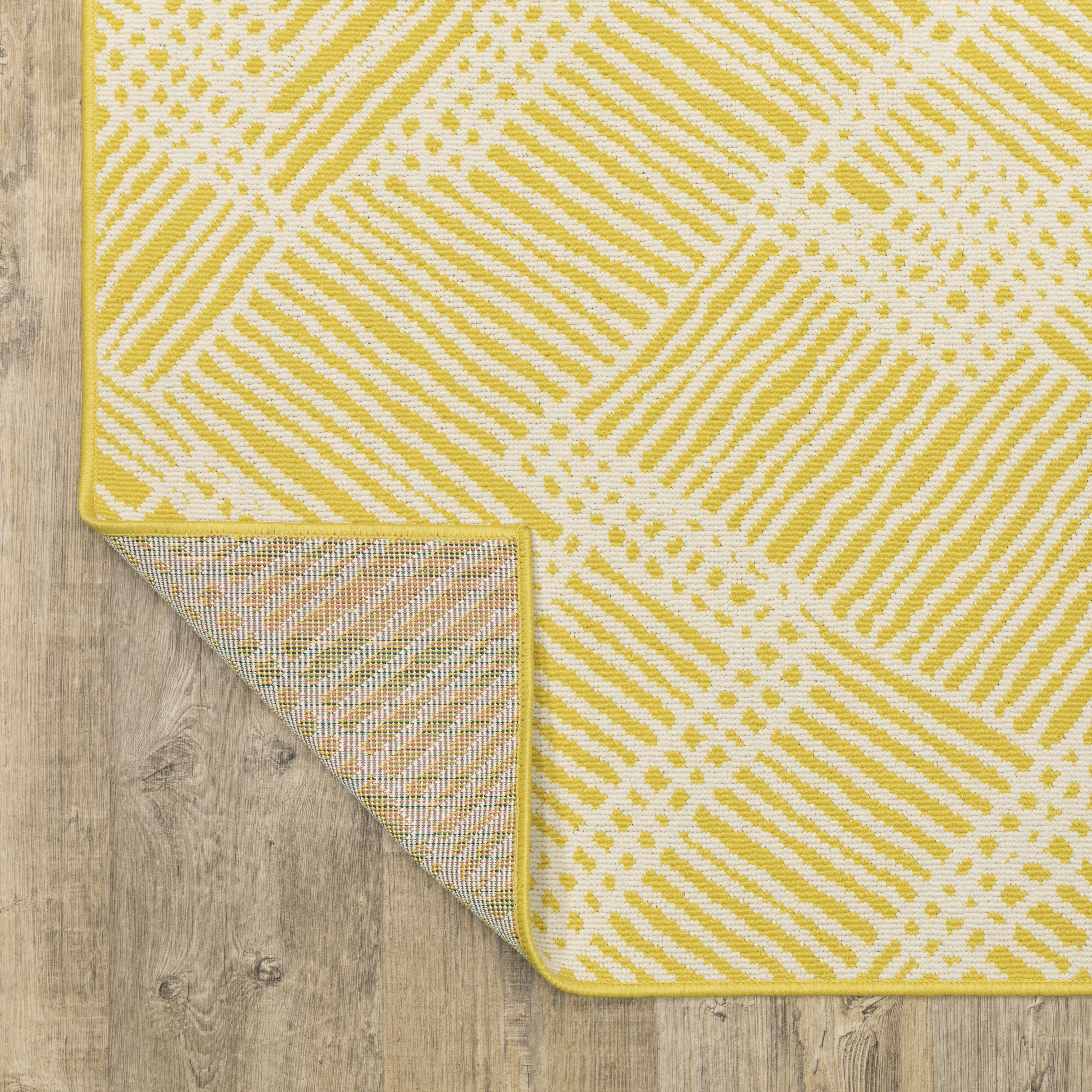 Oriental Weavers Havana HAV08 Yellow/Ivory Area Rug