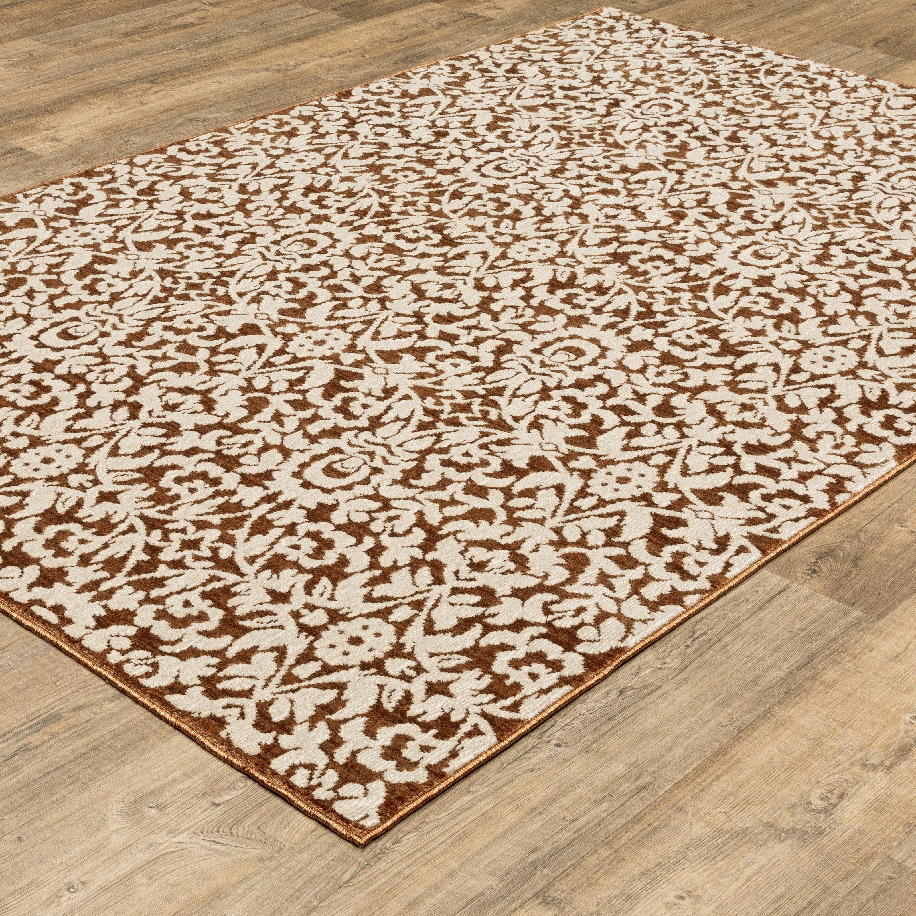 Oriental Weavers Intrigue INT02 Rust/Ivory Area Rug