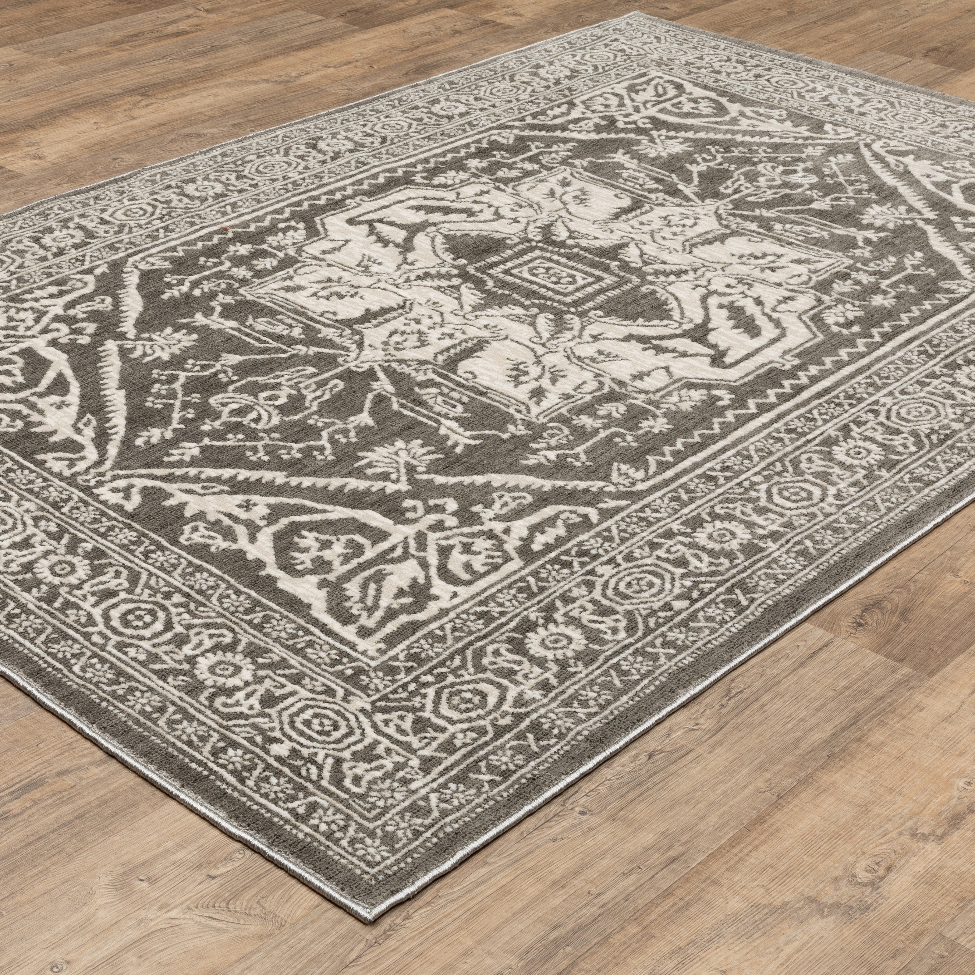 Oriental Weavers Intrigue INT04 Grey/Ivory Area Rug