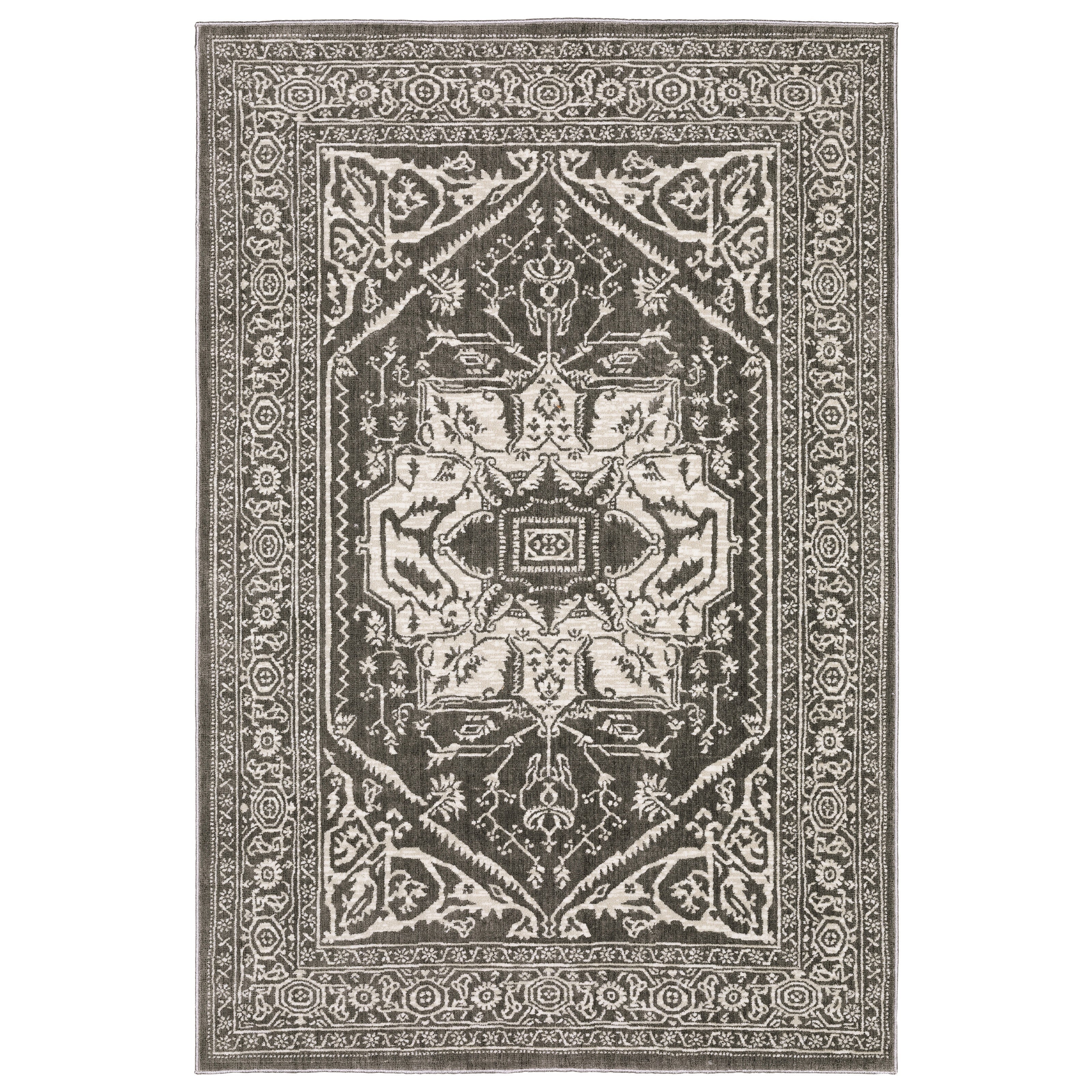 Oriental Weavers Intrigue INT04 Grey/Ivory Area Rug