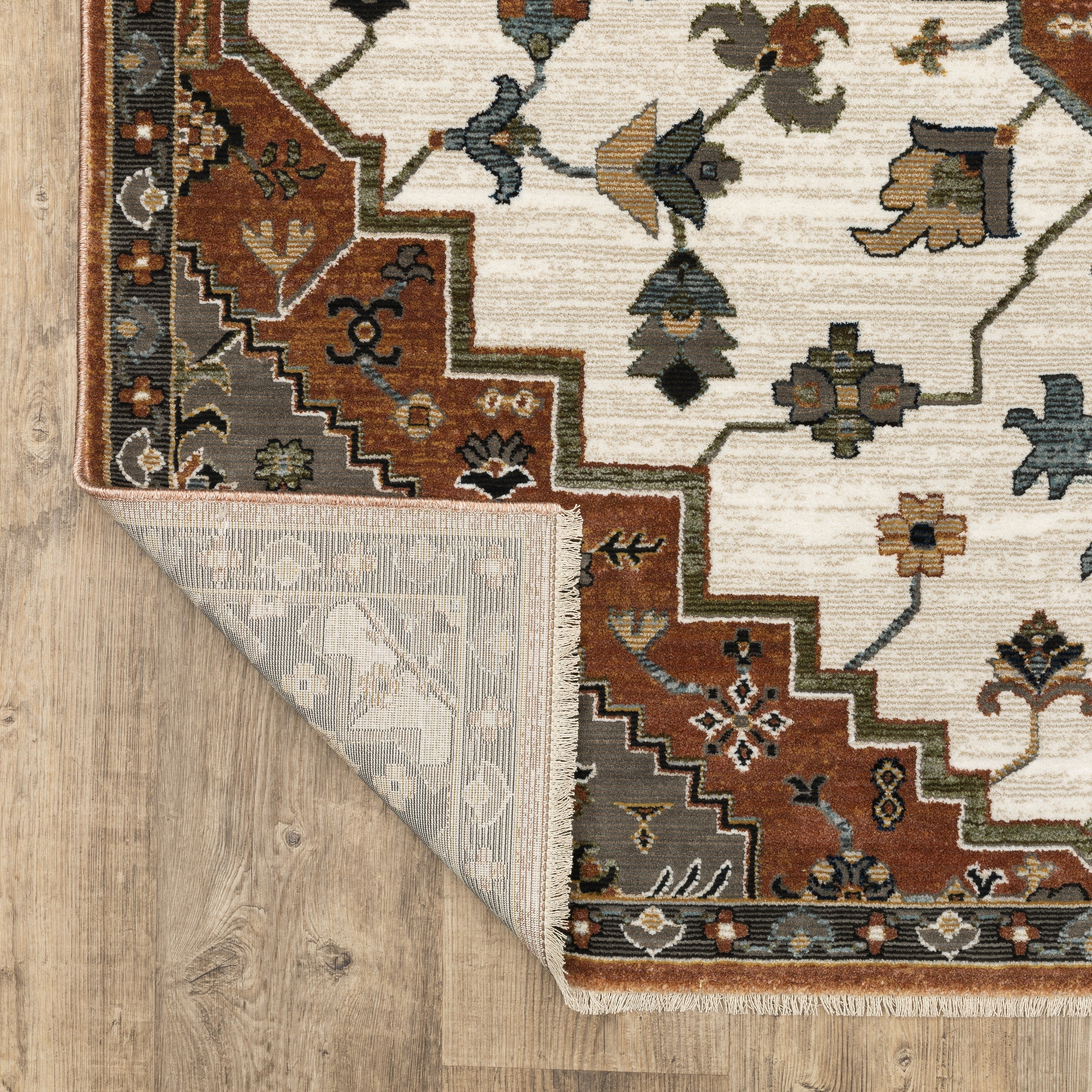 Oriental Weavers Keira KEI03 Rust/Ivory Area Rug