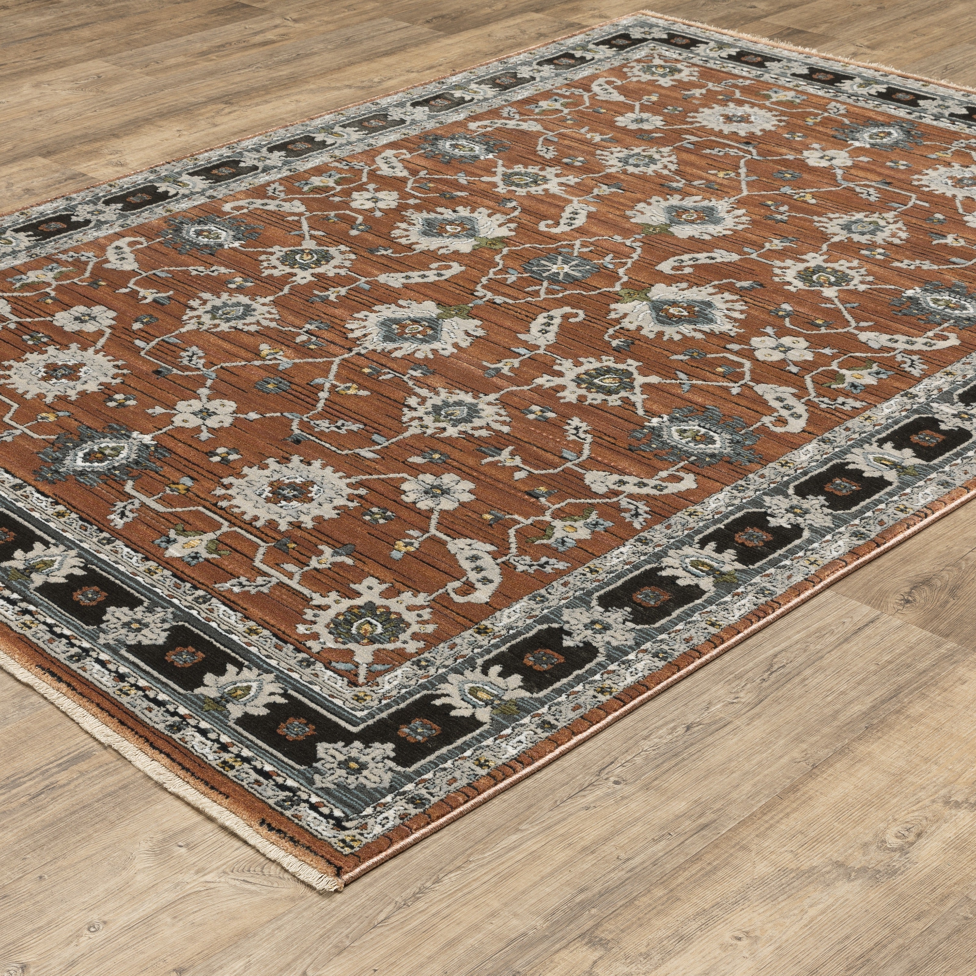 Oriental Weavers Keira KEI05 Rust/Grey Area Rug