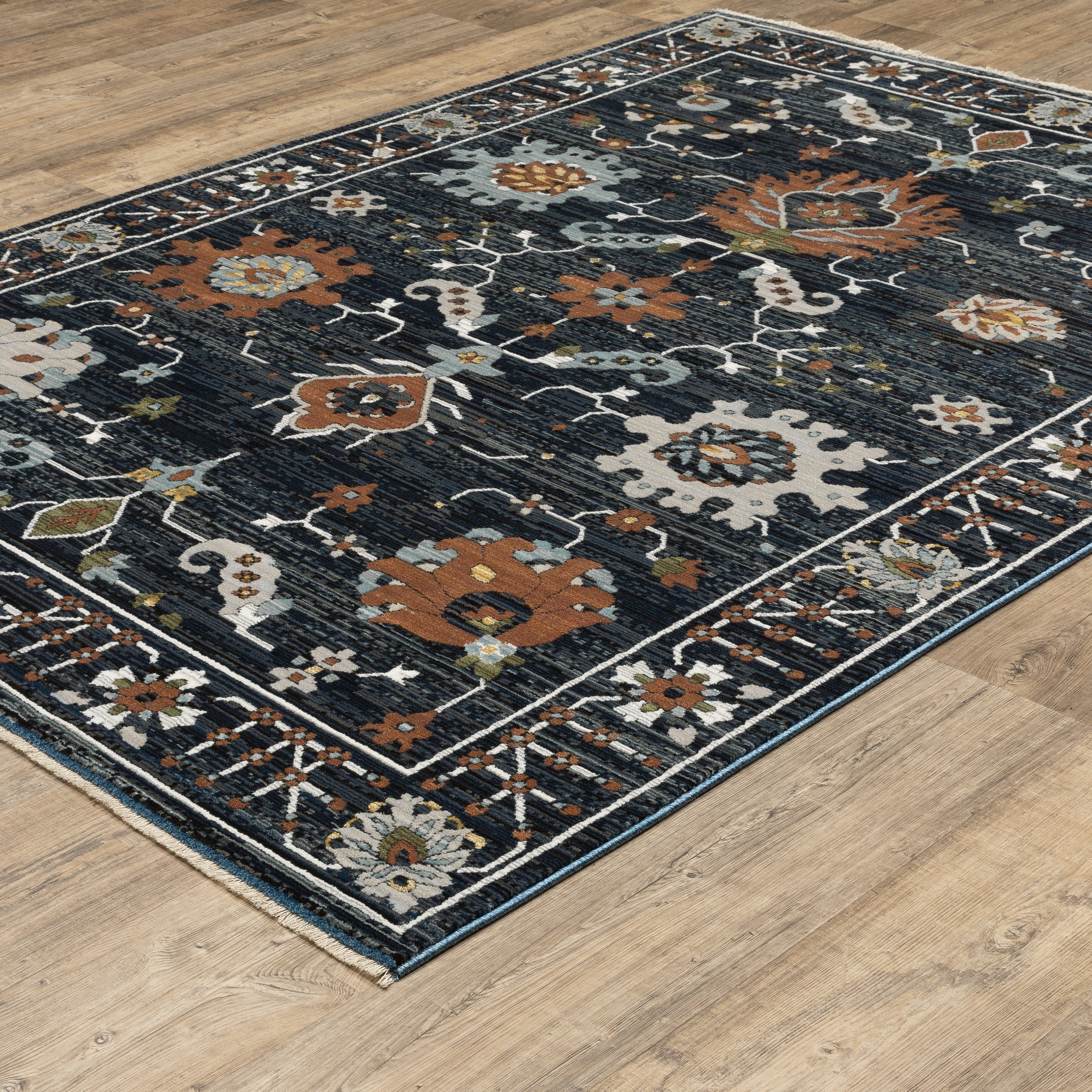 Oriental Weavers Keira KEI08 Blue/Rust Area Rug