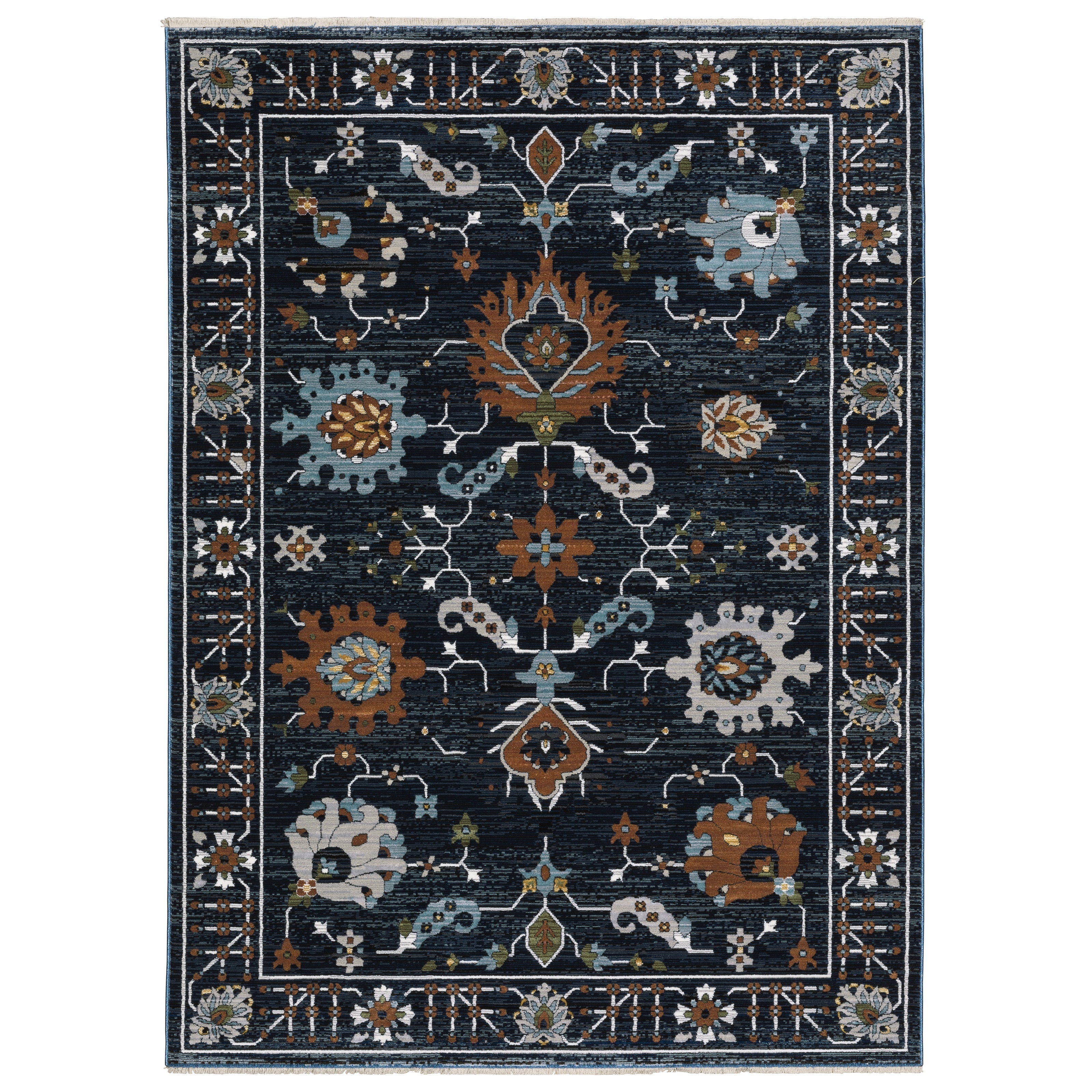 Oriental Weavers Keira KEI08 Blue/Rust Area Rug
