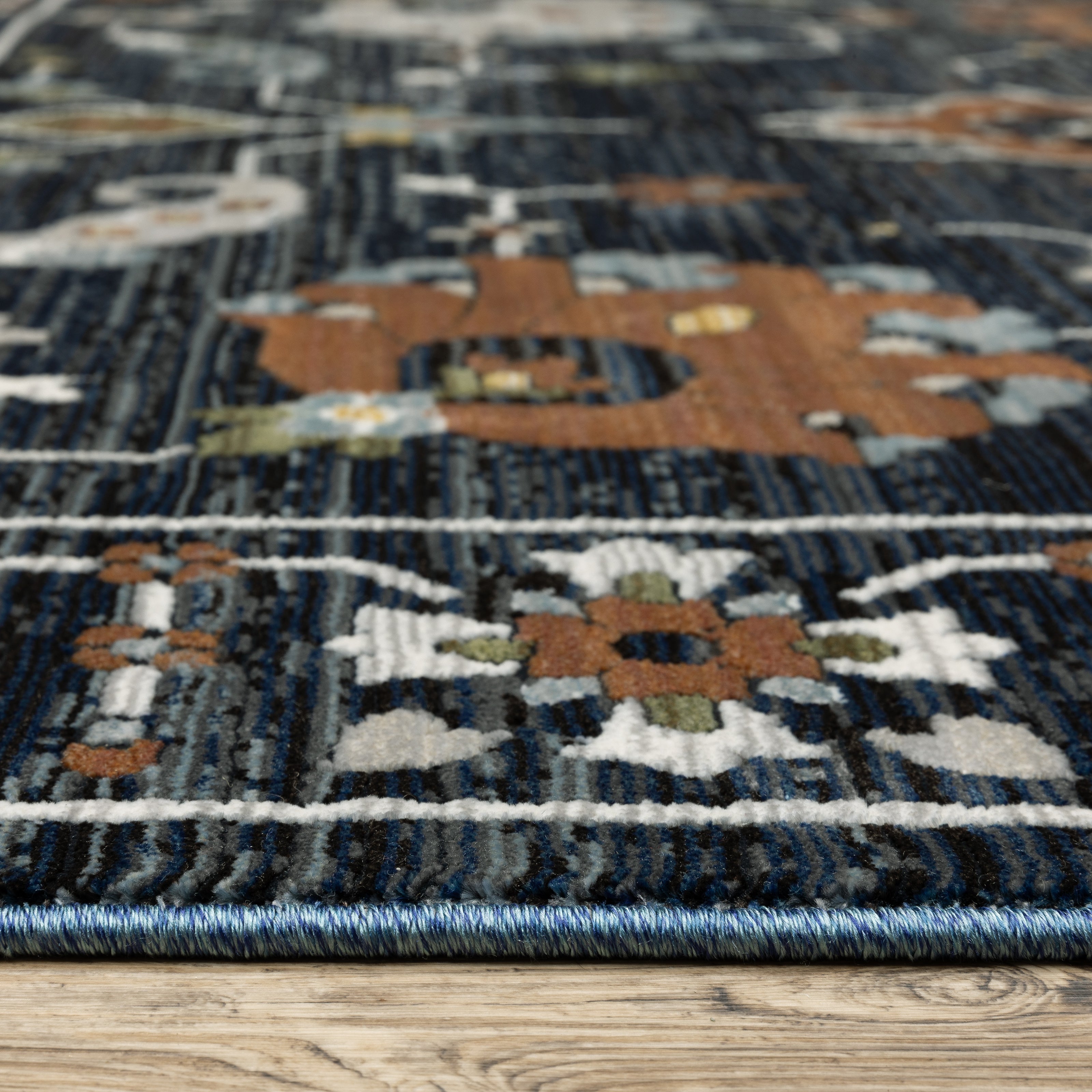 Oriental Weavers Keira KEI08 Blue/Rust Area Rug