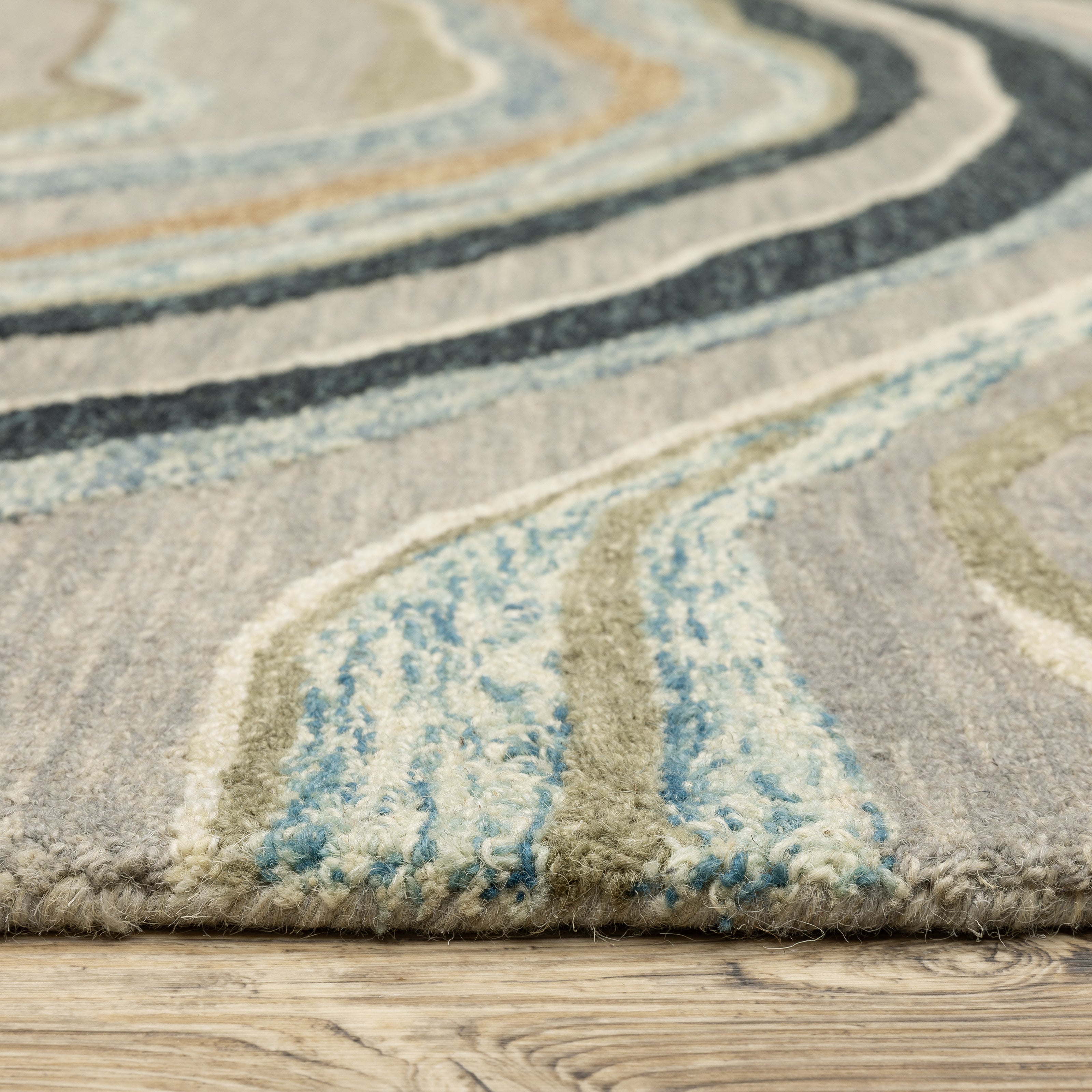 Oriental Weavers Kipton KIP07 Grey/Blue Area Rug