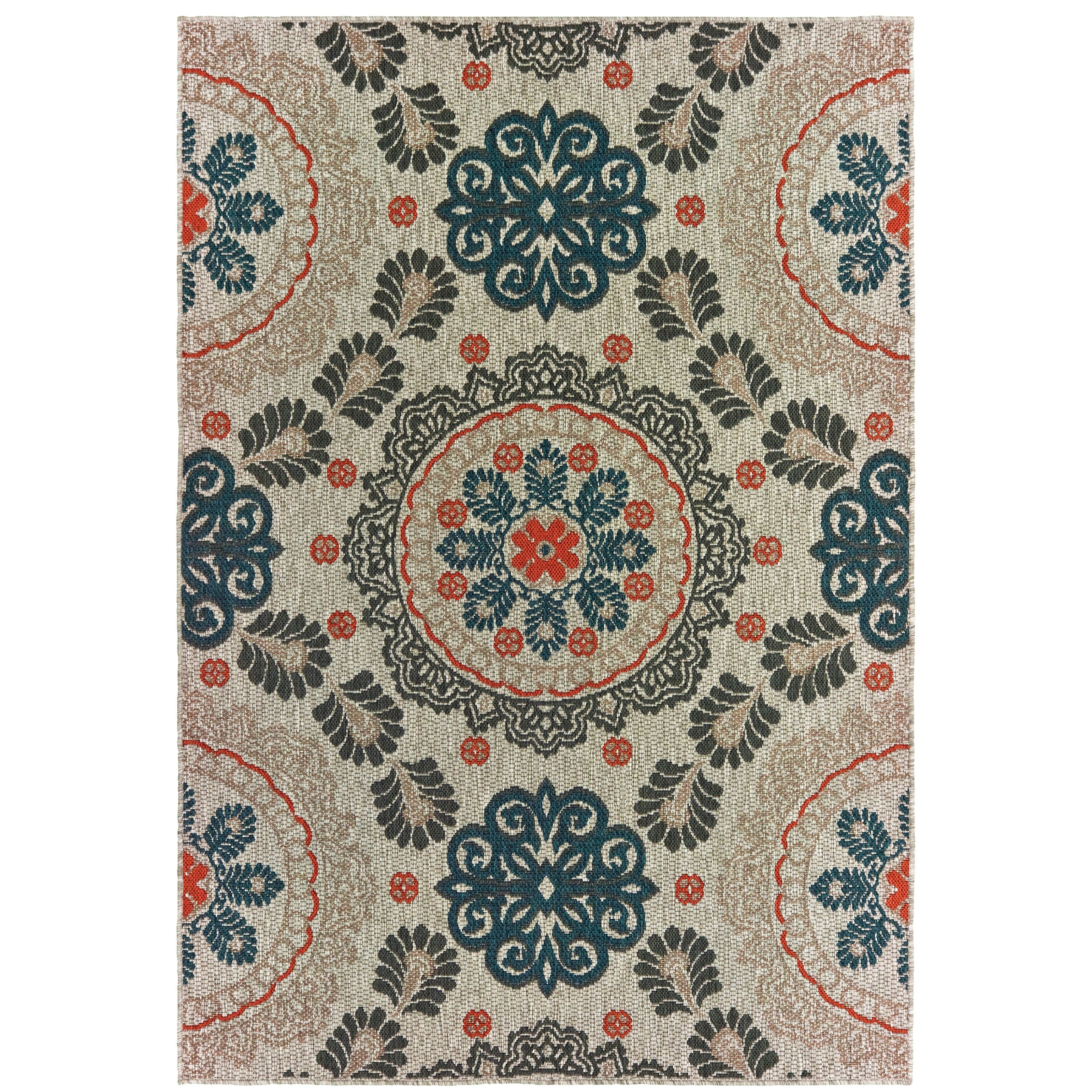 Oriental Weavers Latitude 1903W Grey/Blue Area Rug