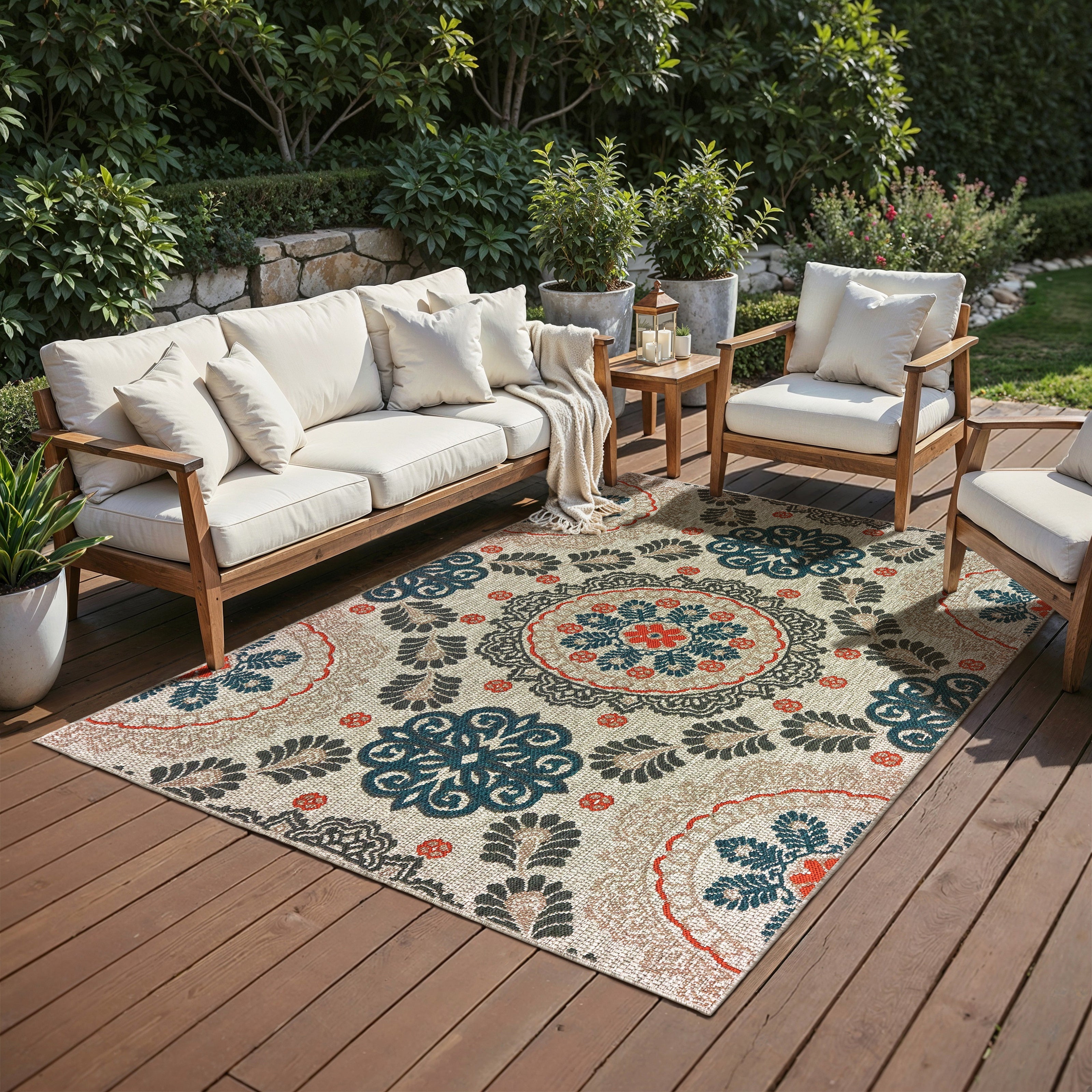 Oriental Weavers Latitude 1903W Grey/Blue Area Rug