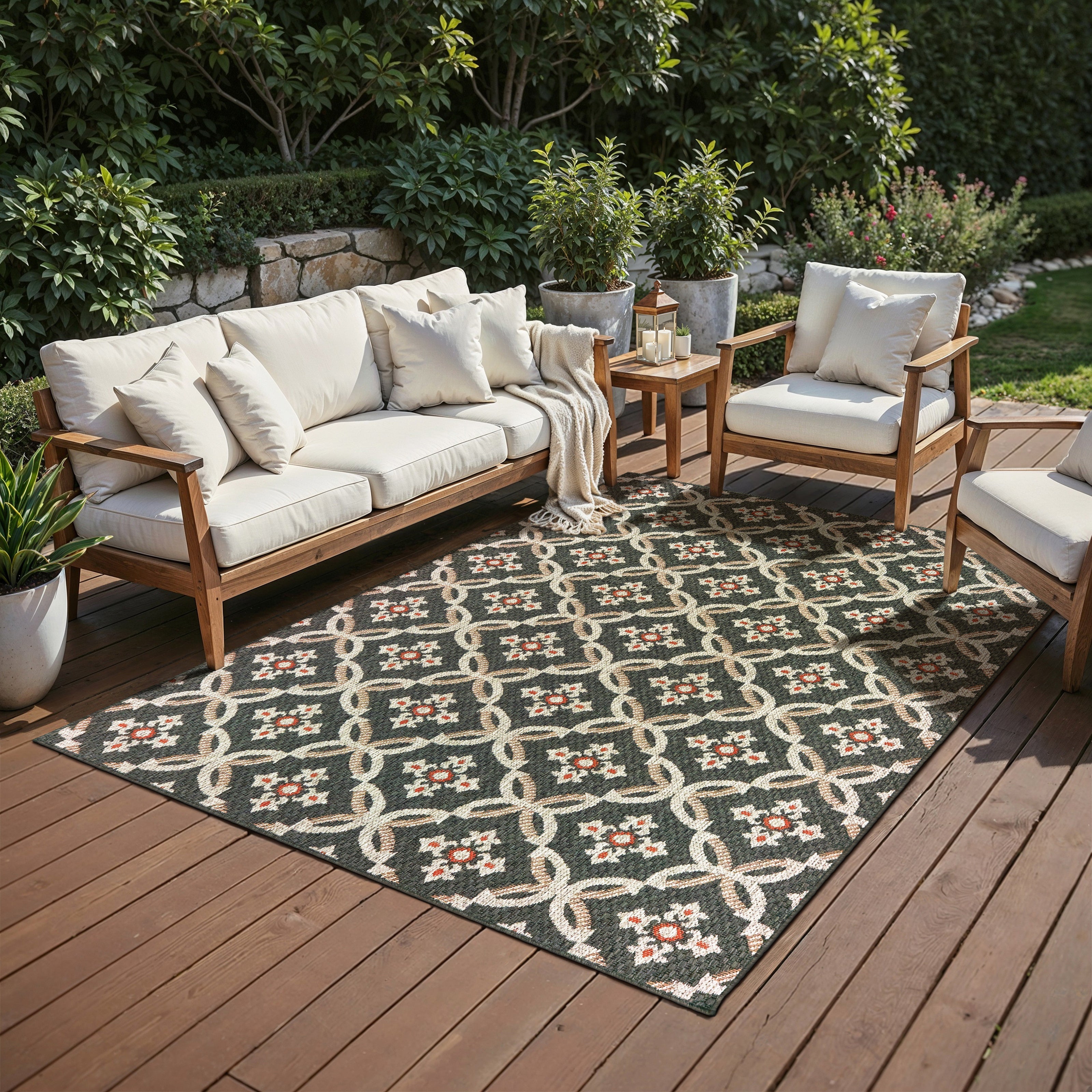 Oriental Weavers Latitude 1904K Grey/Orange Area Rug