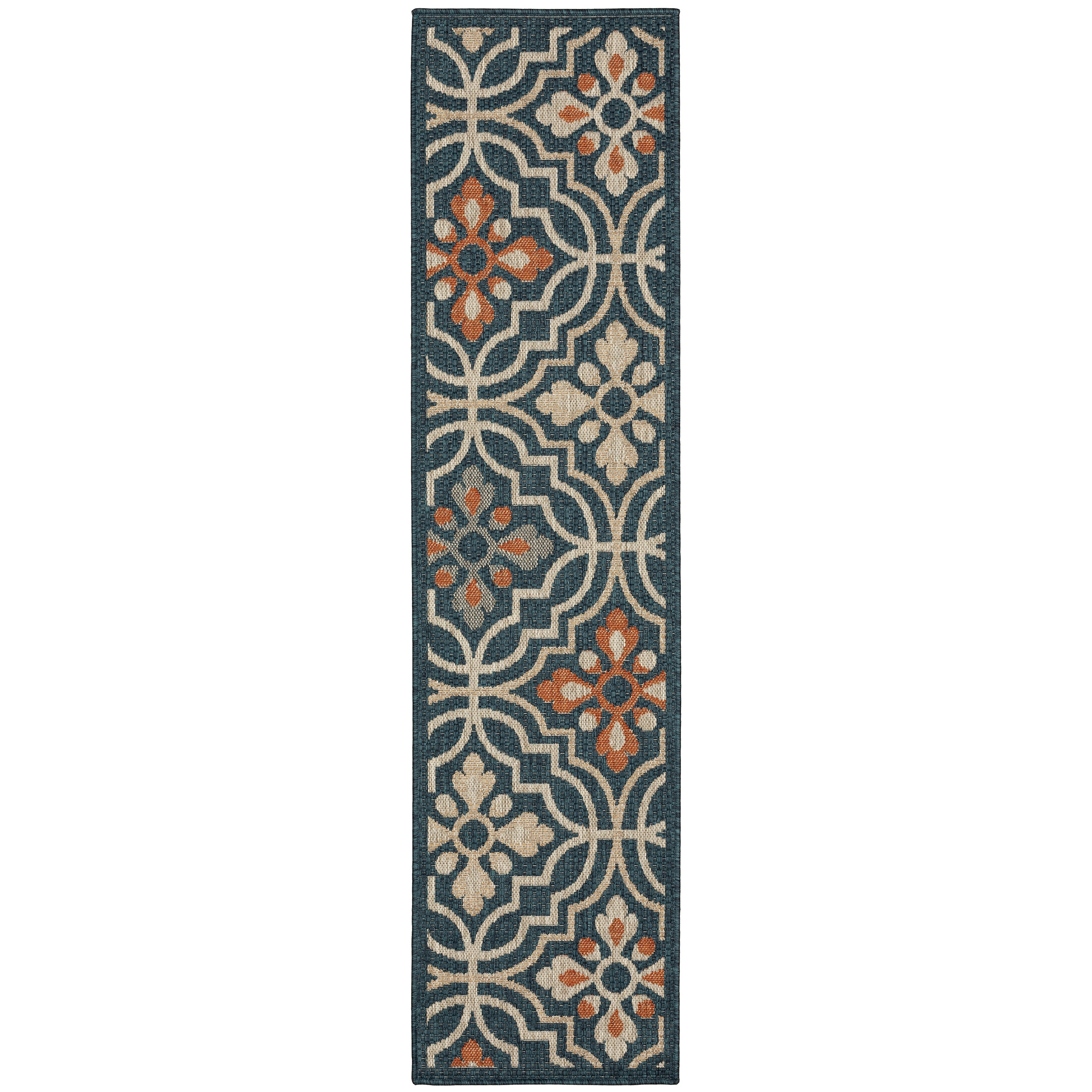 Oriental Weavers Latitude 709B Blue/Orange Area Rug