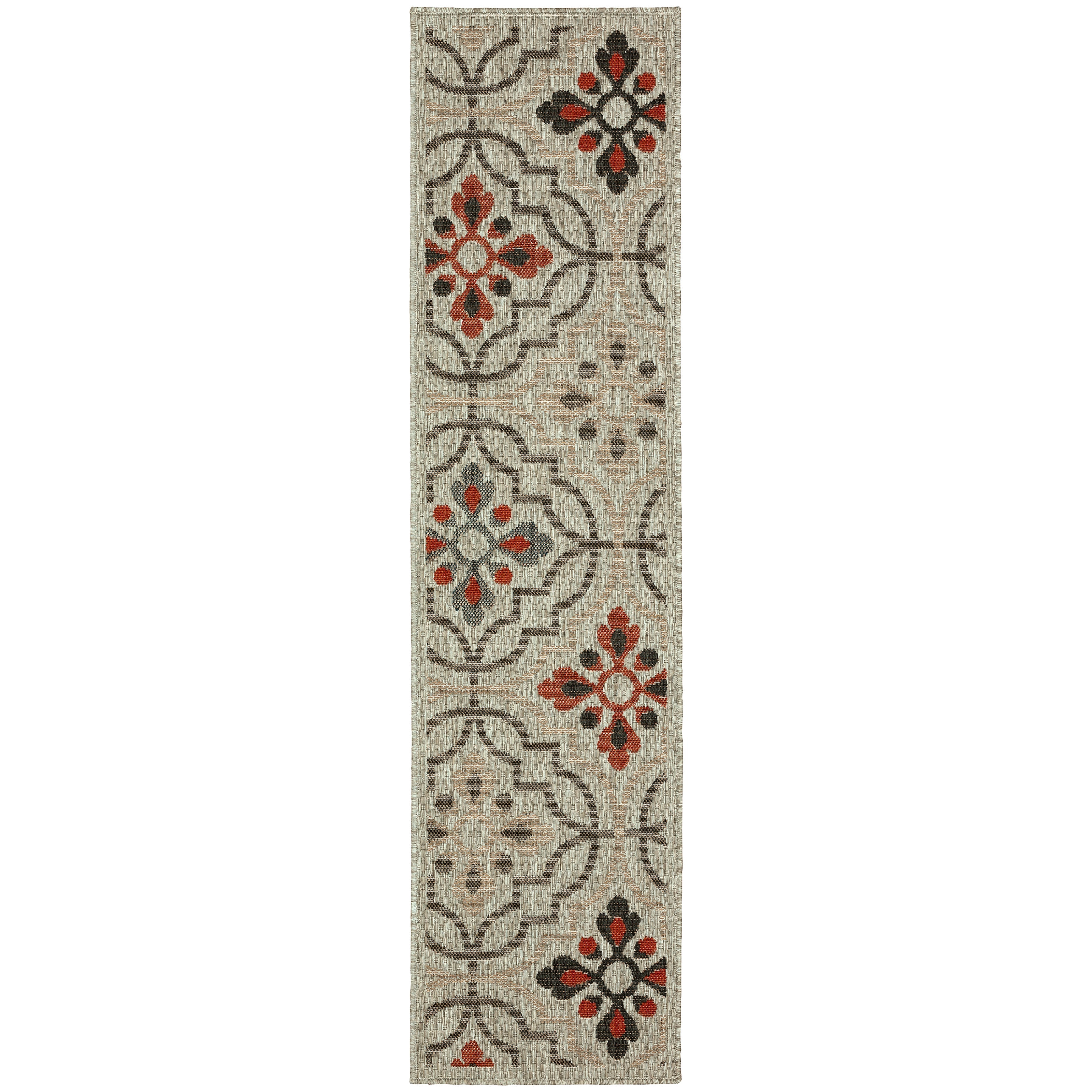 Oriental Weavers Latitude 709Y Grey/Orange Area Rug