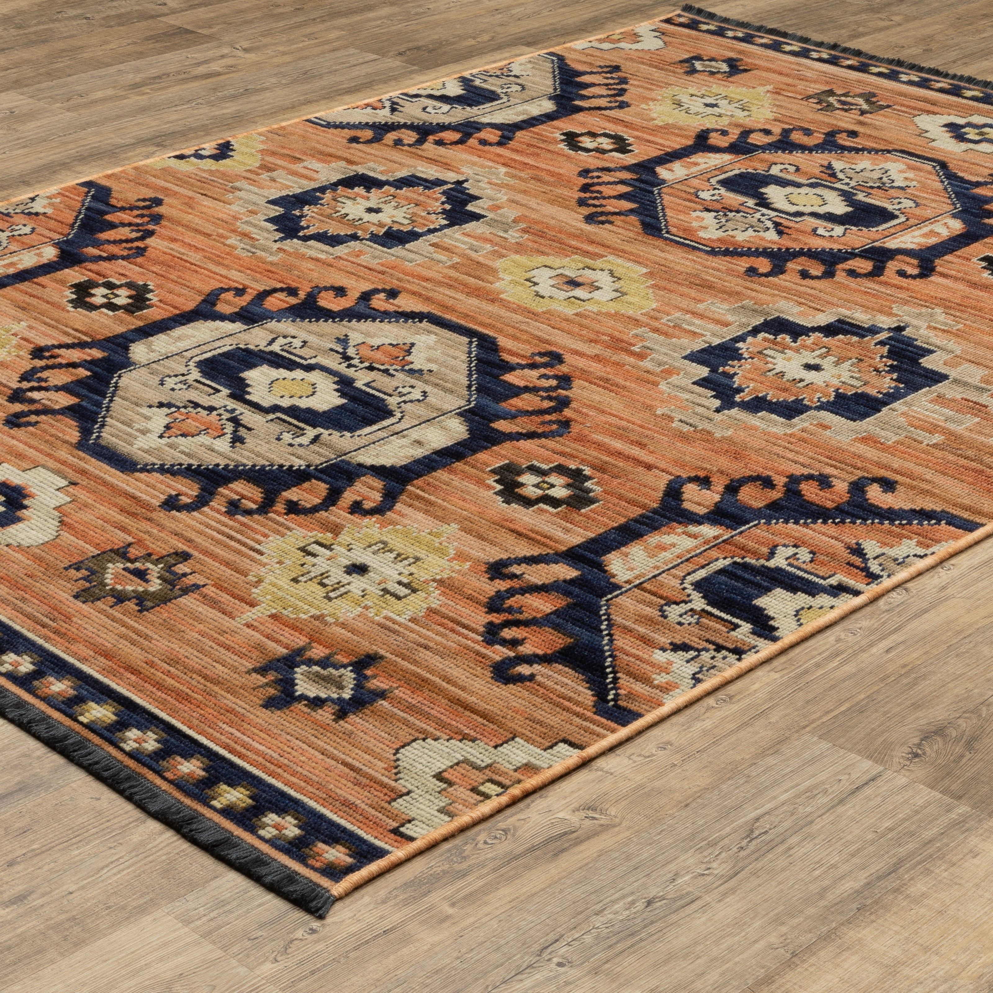 Oriental Weavers Legacy LGY01 Rust/Blue Area Rug