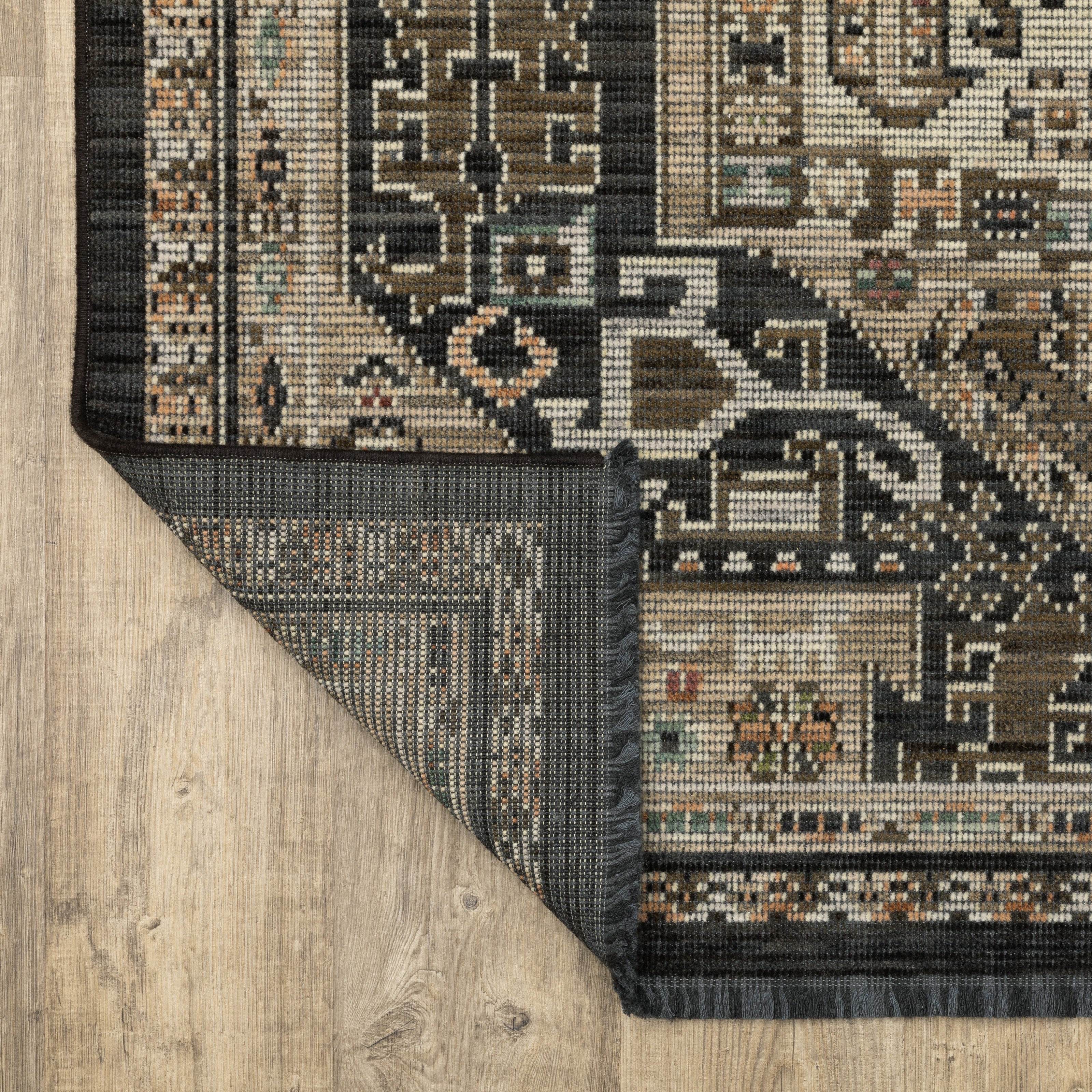 Oriental Weavers Legacy LGY03 Charcoal/Brown Area Rug