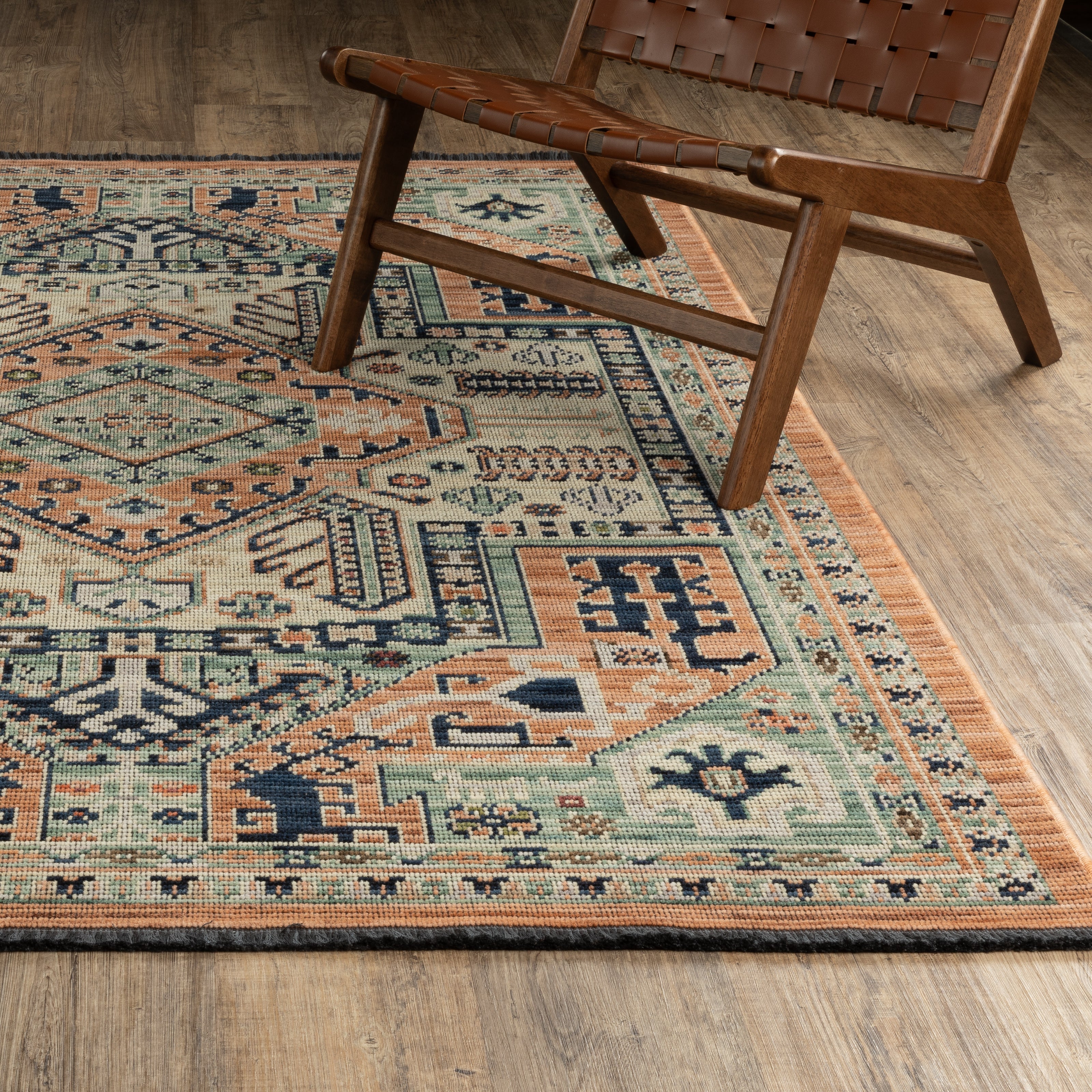 Oriental Weavers Legacy LGY04 Rust/Blue Area Rug