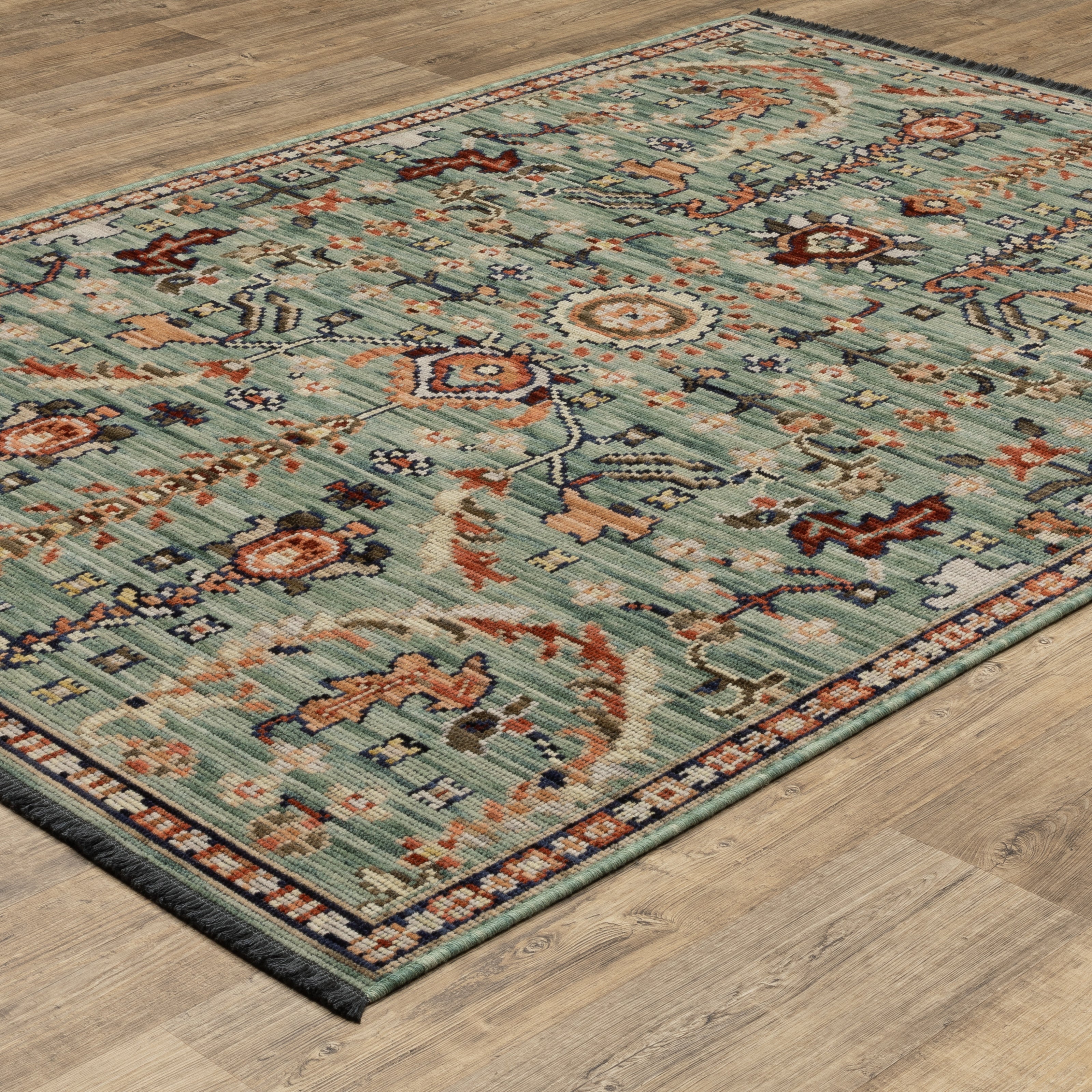 Oriental Weavers Legacy LGY05 Blue/Rust Area Rug