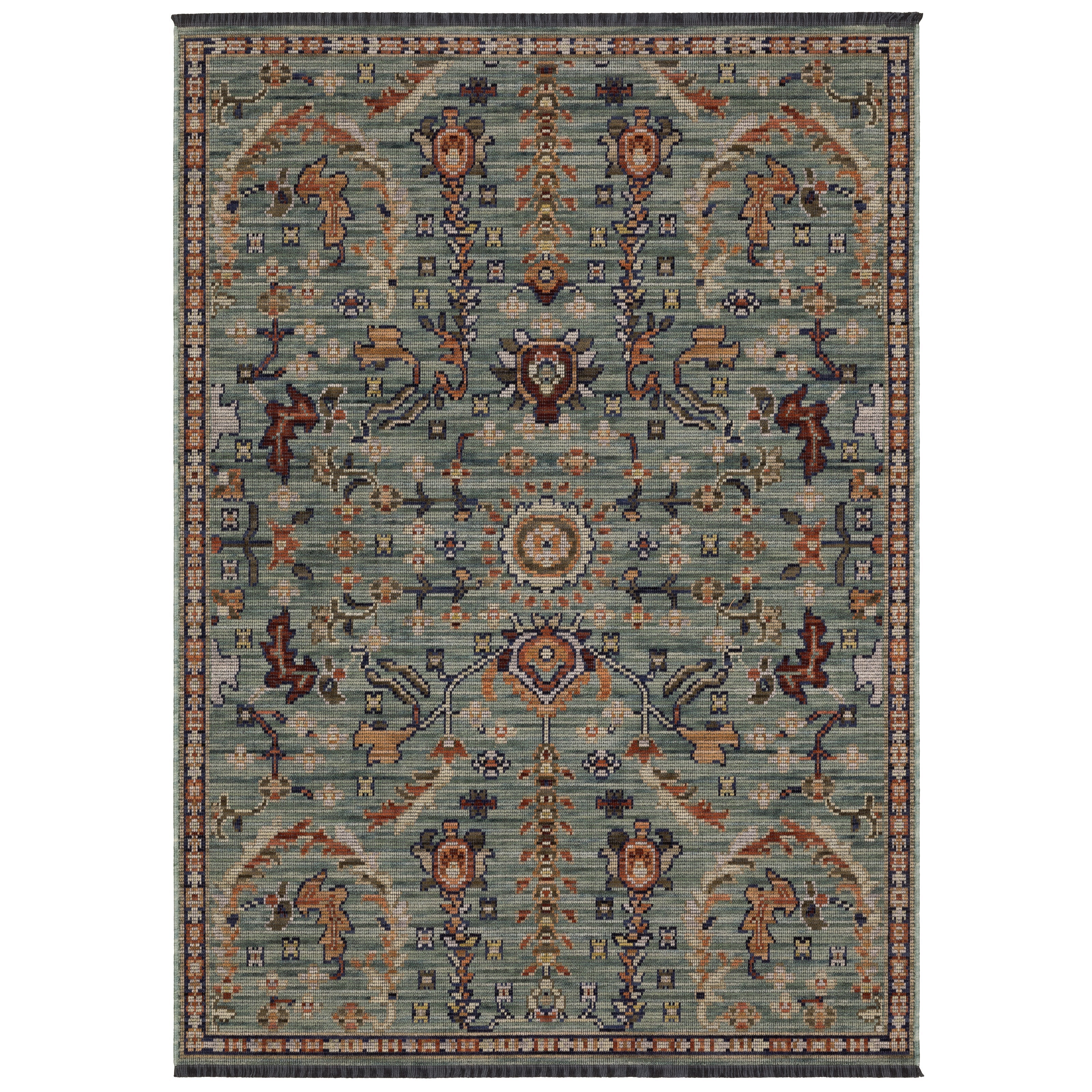 Oriental Weavers Legacy LGY05 Blue/Rust Area Rug
