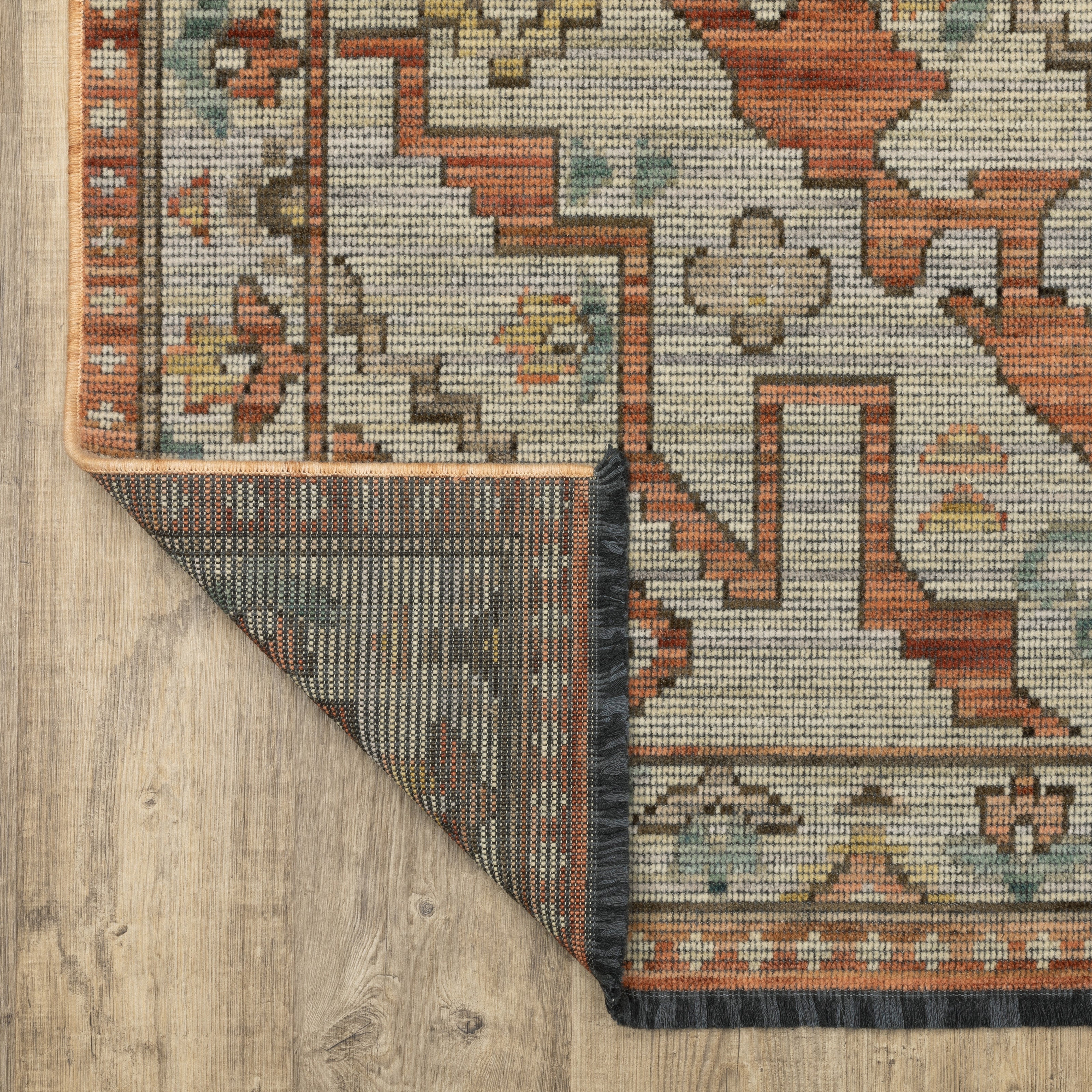 Oriental Weavers Legacy LGY07 Rust/Blue Area Rug