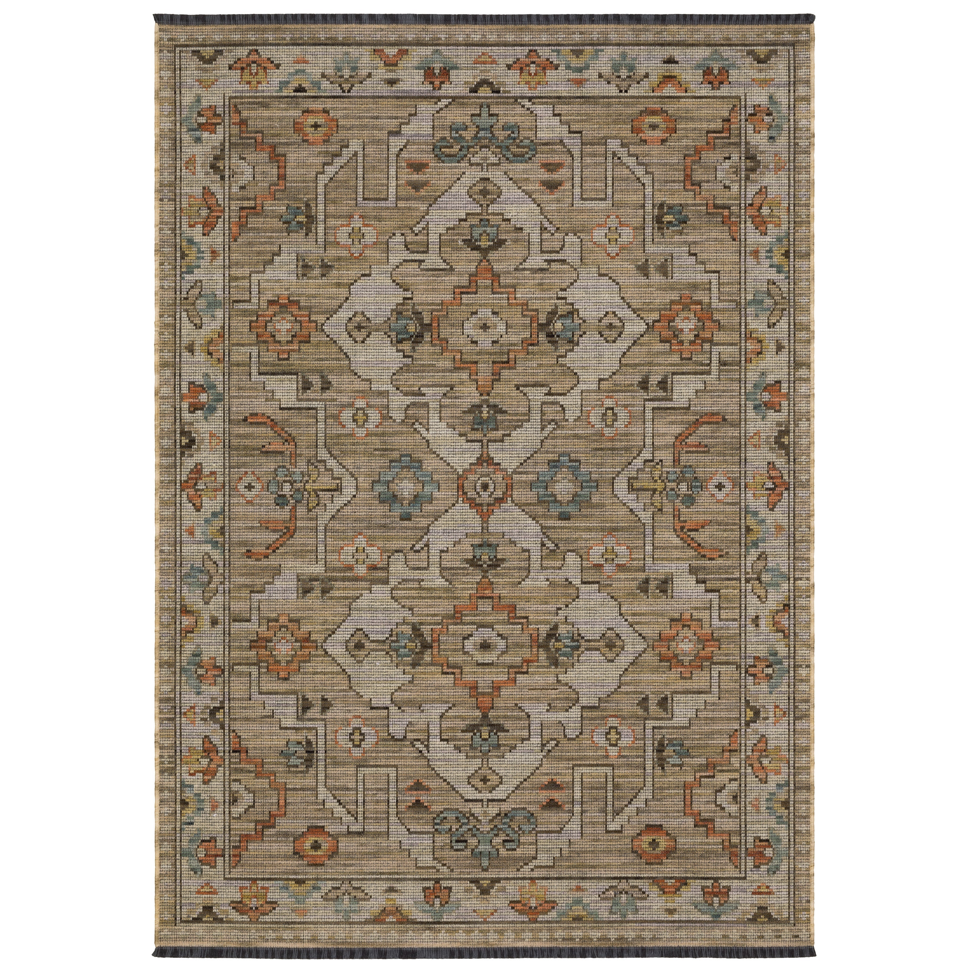 Oriental Weavers Legacy LGY08 Rust/Blue Area Rug
