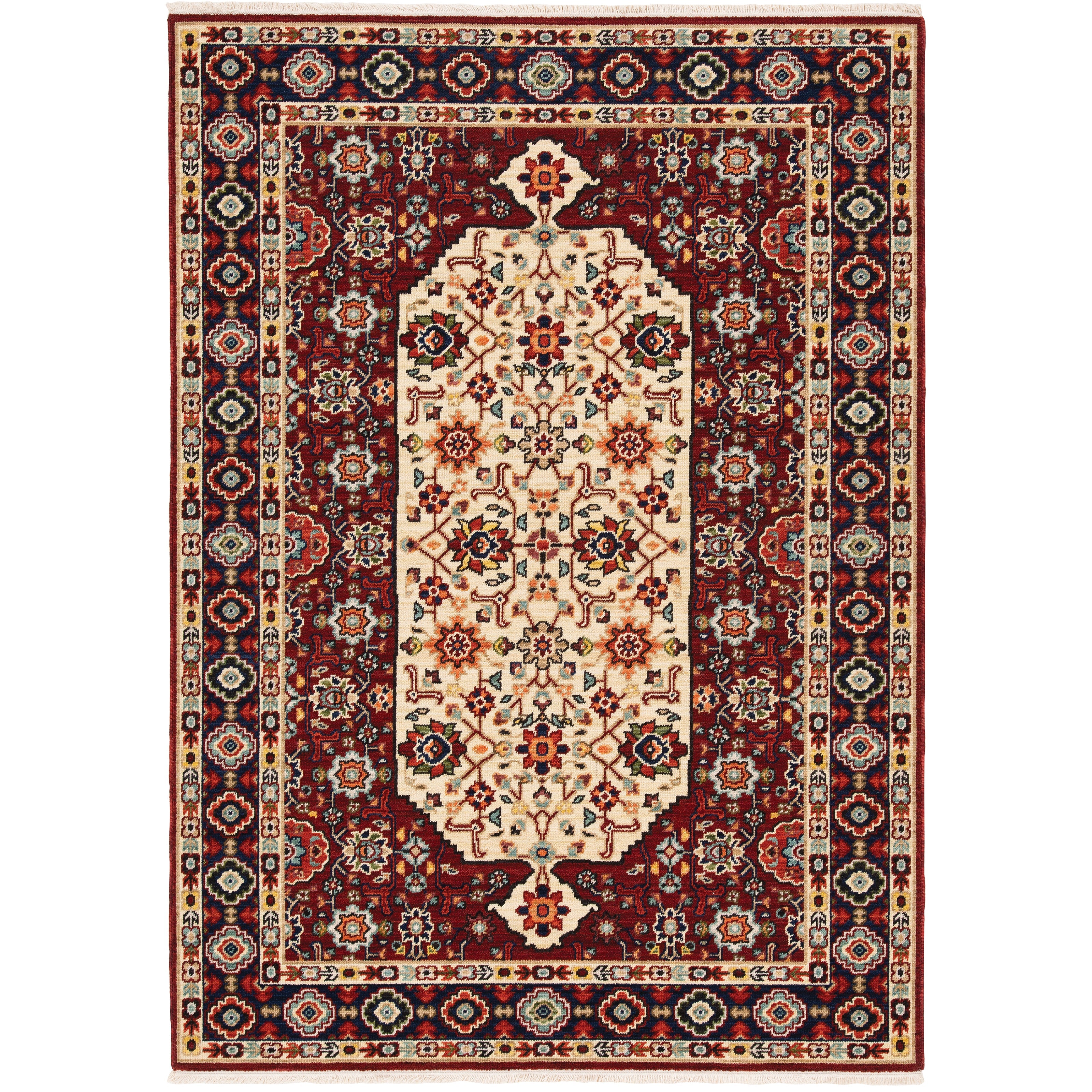 Oriental Weavers Lilihan 1802W Red/Ivory Area Rug