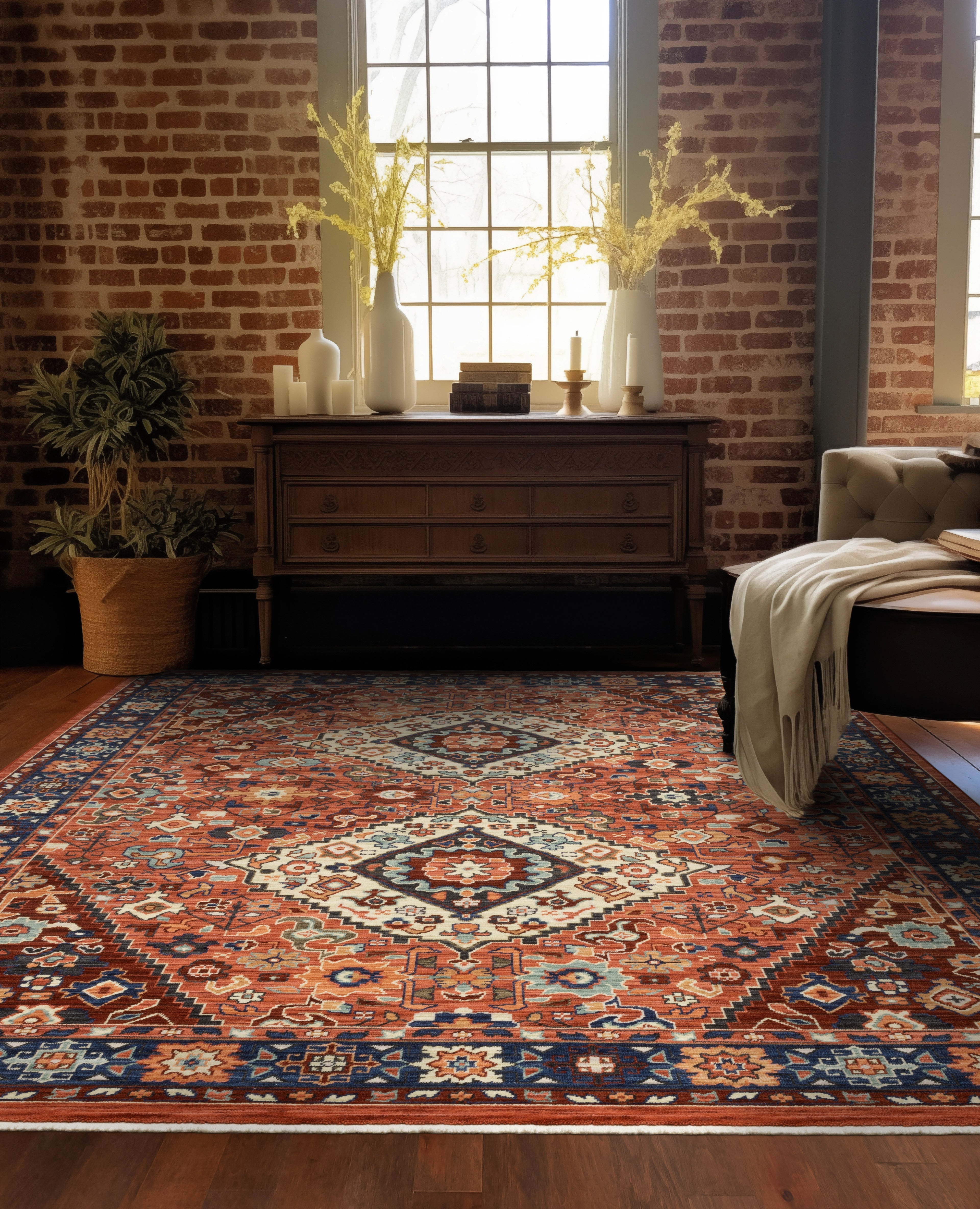 Oriental Weavers Lilihan 2061V Red/Blue Area Rug
