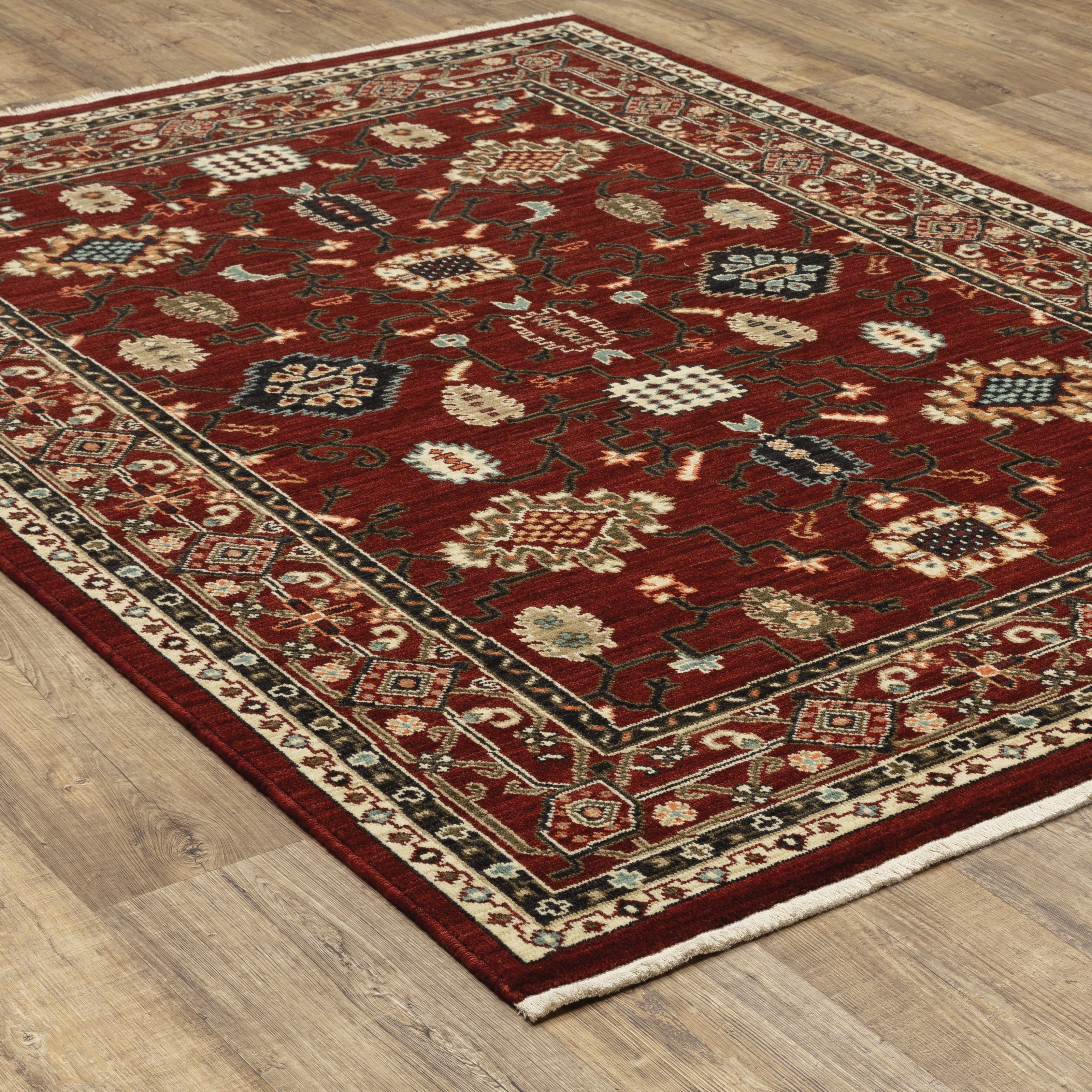 Oriental Weavers Lilihan 43S Red/Black Area Rug