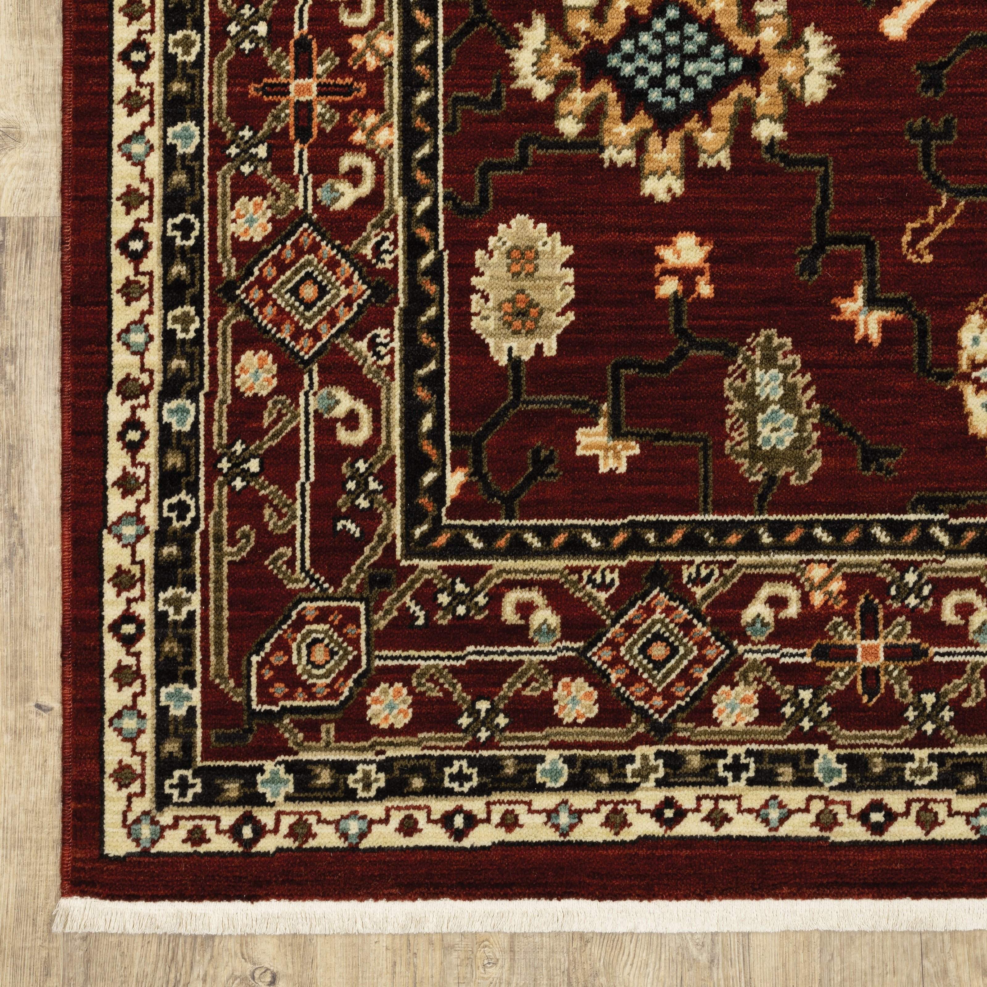 Oriental Weavers Lilihan 43S Red/Black Area Rug