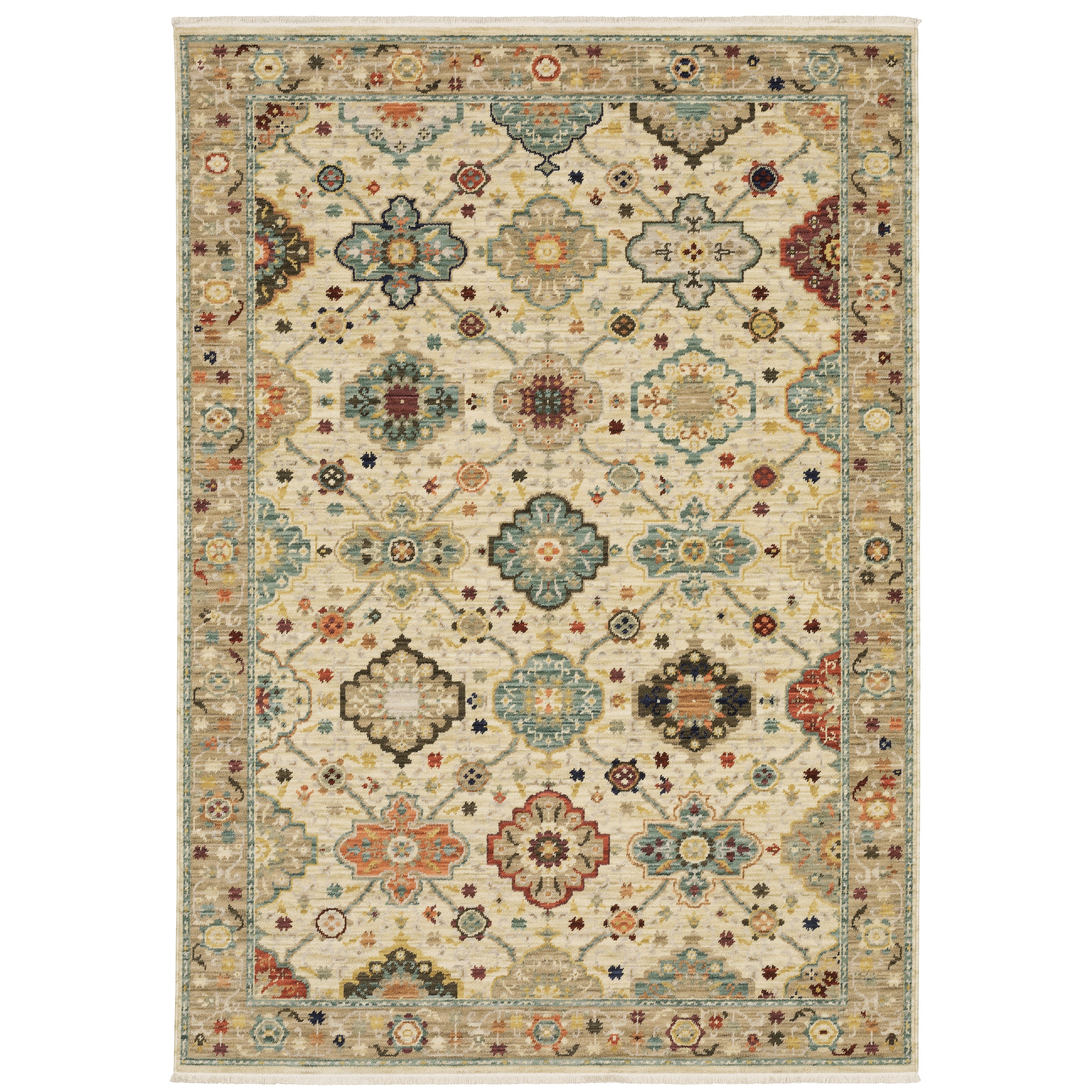 Oriental Weavers Lilihan 4601W Beige/Multi Area Rug