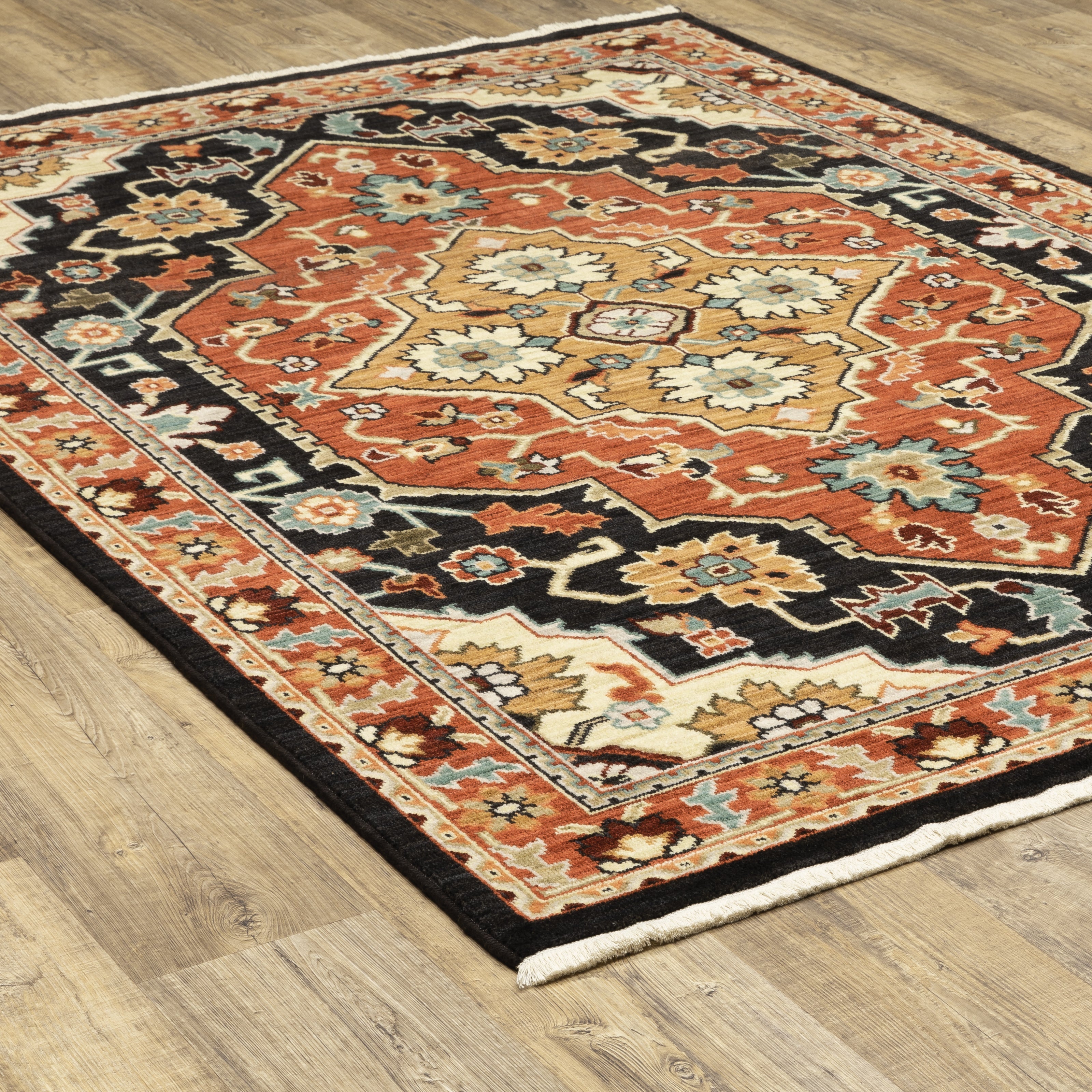 Oriental Weavers Lilihan 4929A Black/Red Area Rug
