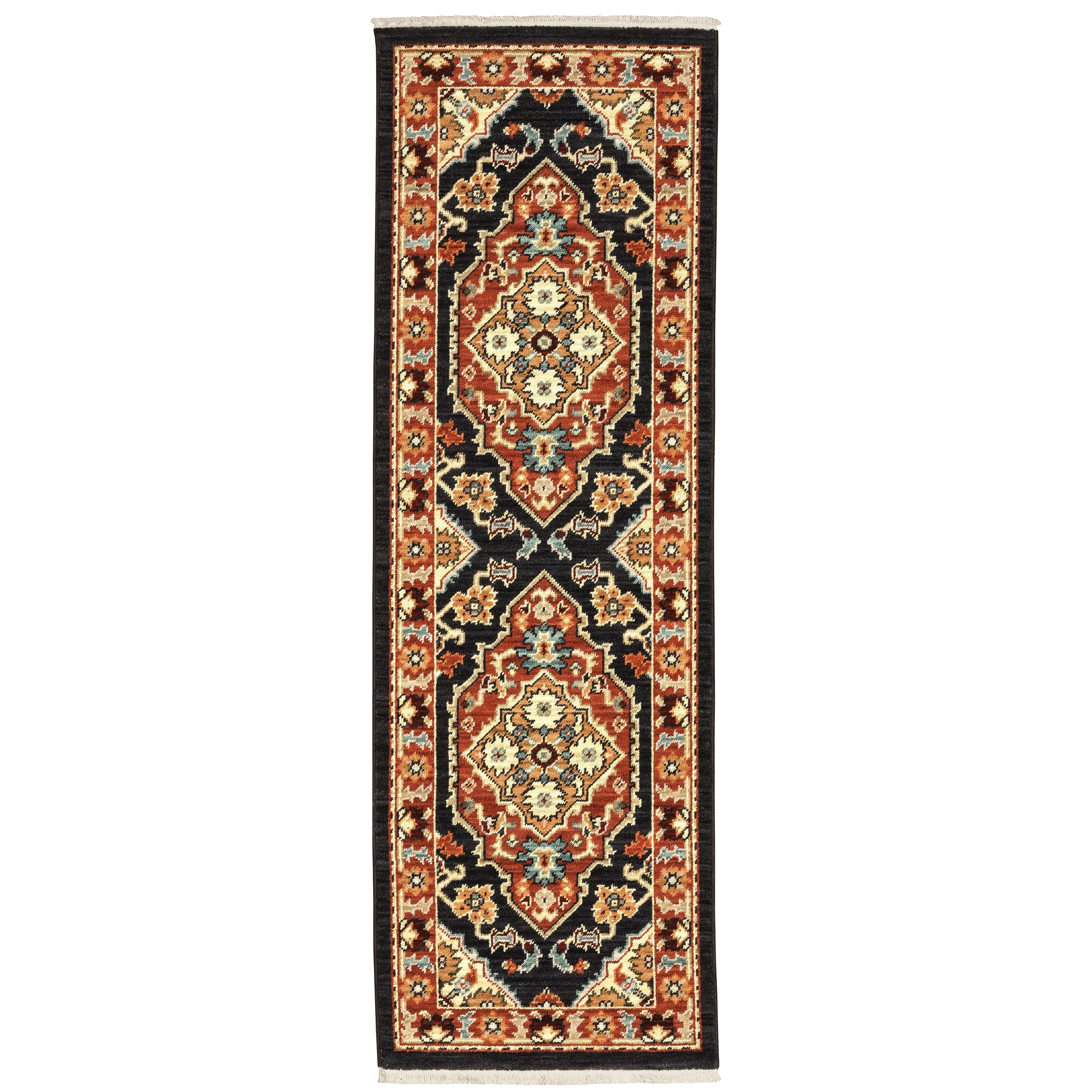 Oriental Weavers Lilihan 4929A Black/Red Area Rug