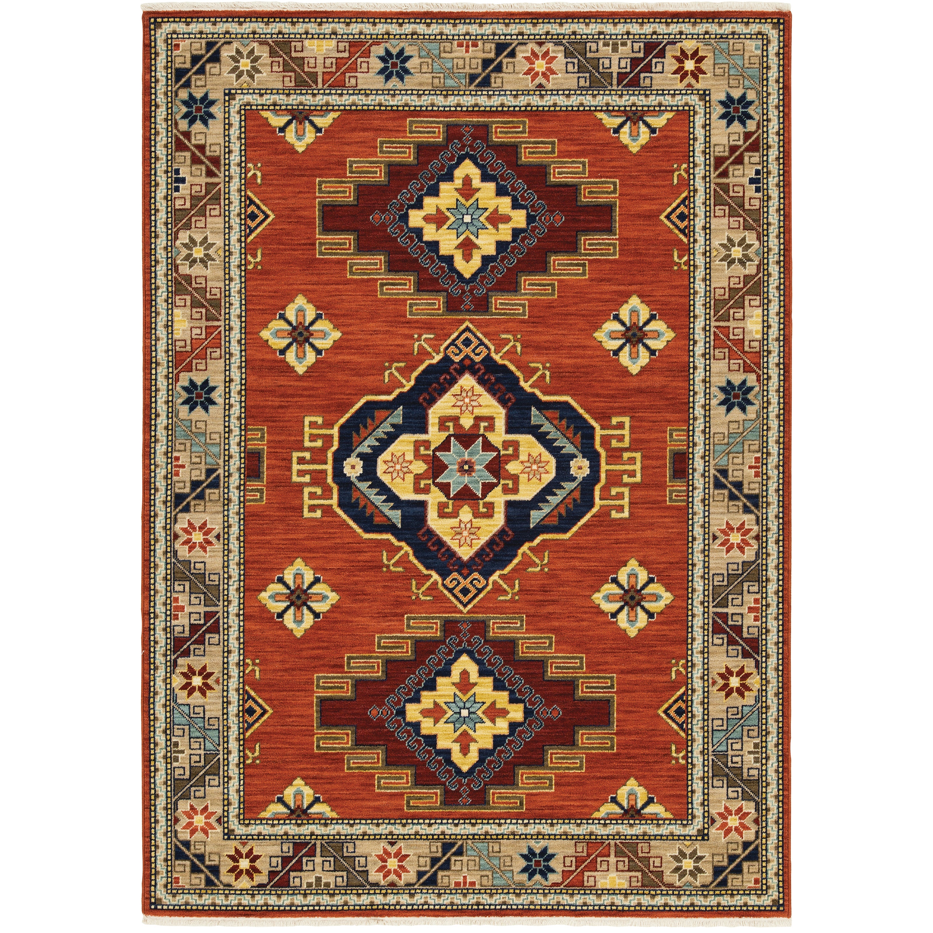 Oriental Weavers Lilihan 5504P Red/Multi Area Rug