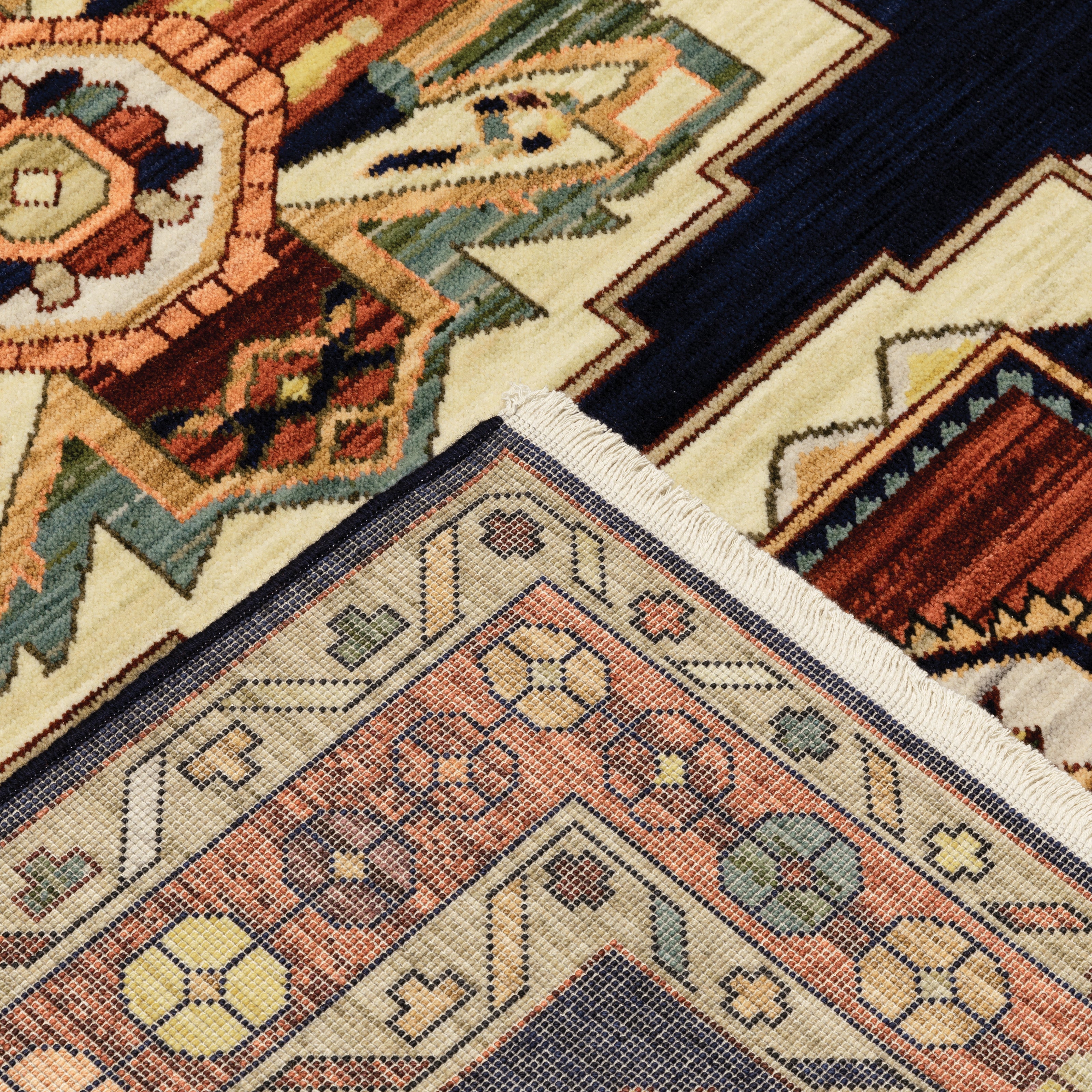 Oriental Weavers Lilihan 90B Blue/Red Area Rug