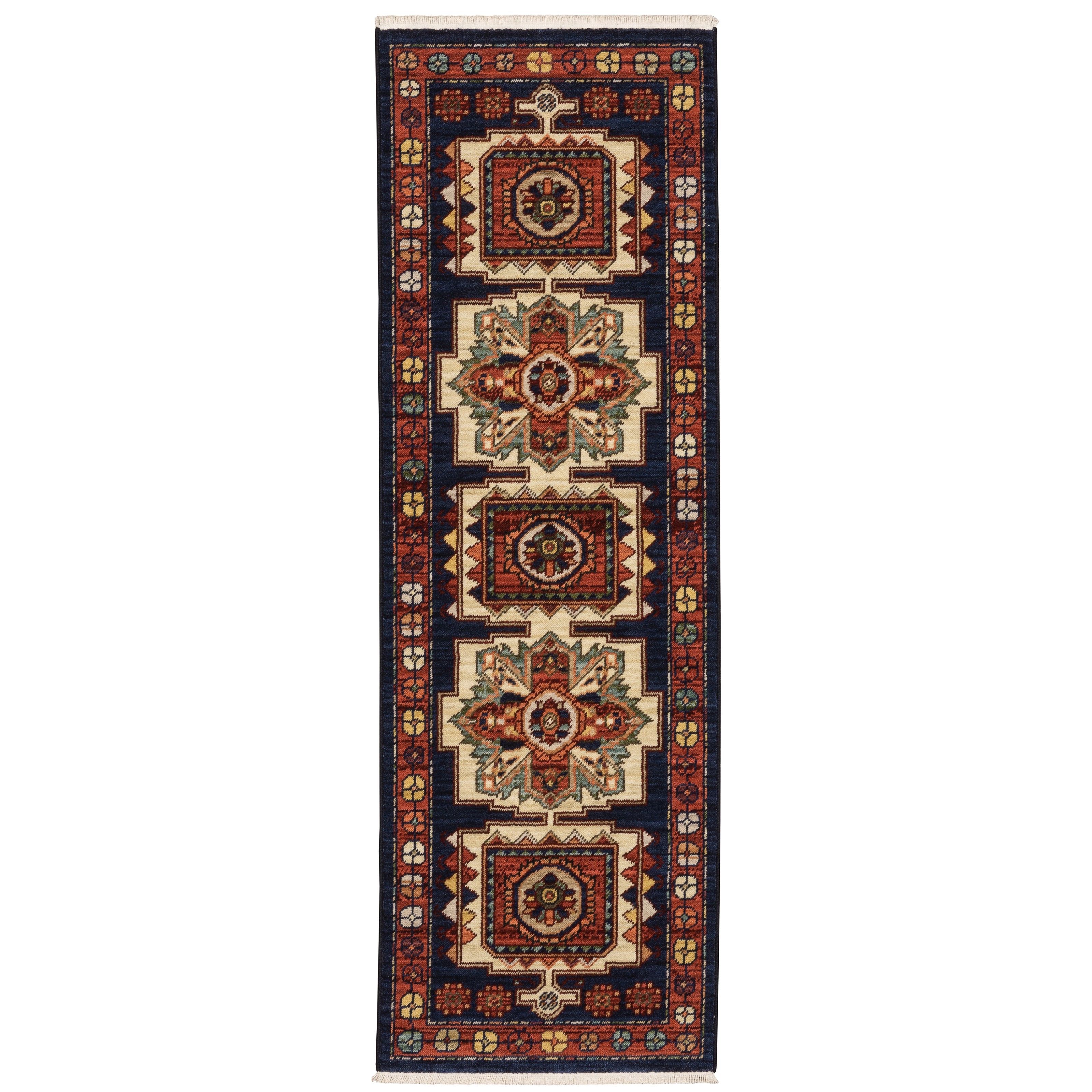 Oriental Weavers Lilihan 90B Blue/Red Area Rug