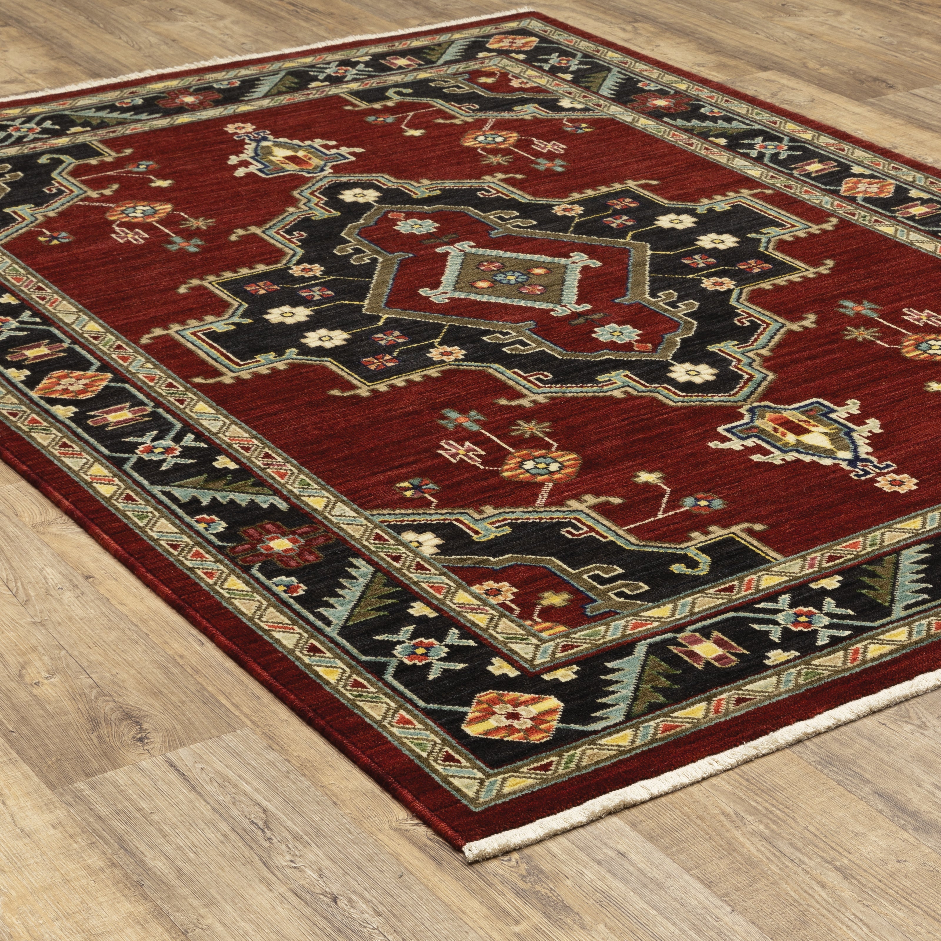 Oriental Weavers Lilihan 92R Red/Black Area Rug