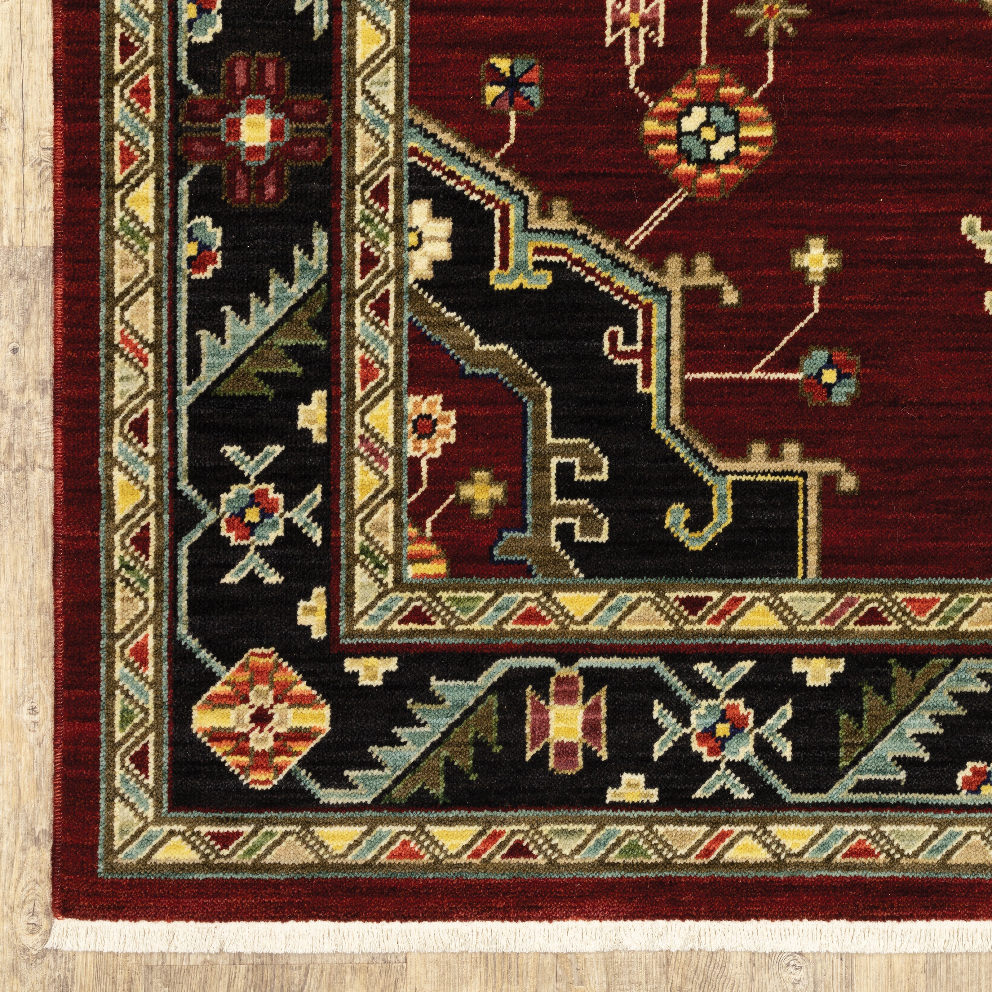 Oriental Weavers Lilihan 92R Red/Black Area Rug