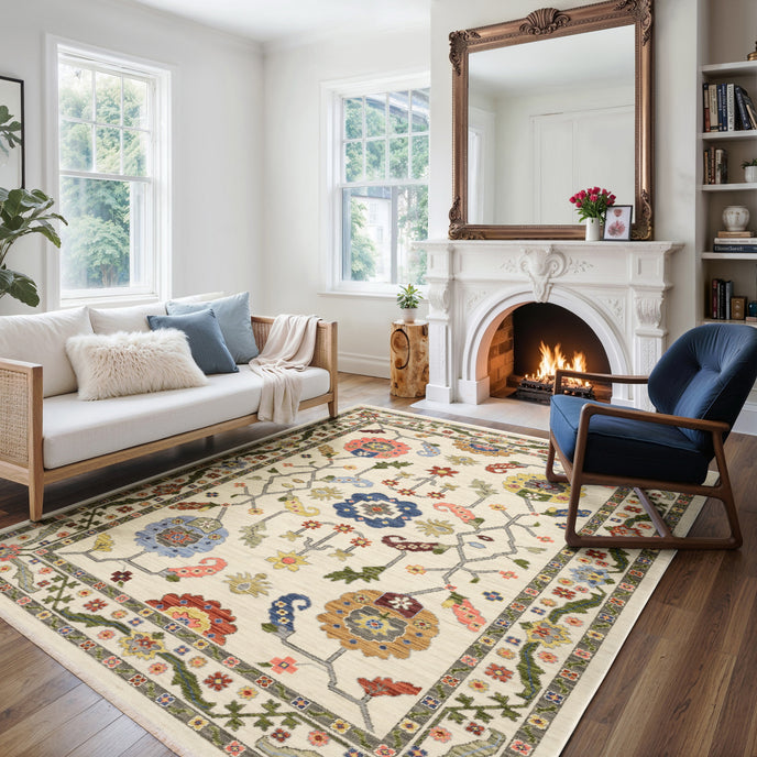 Oriental Weavers Lucca 5506W Ivory/Multi Area Rug