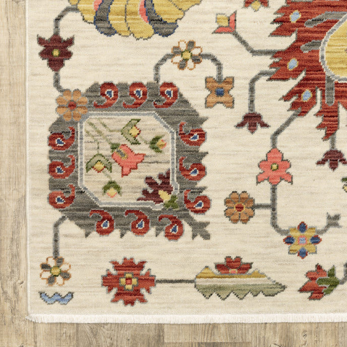 Oriental Weavers Lucca 8111W Ivory/Multi Area Rug
