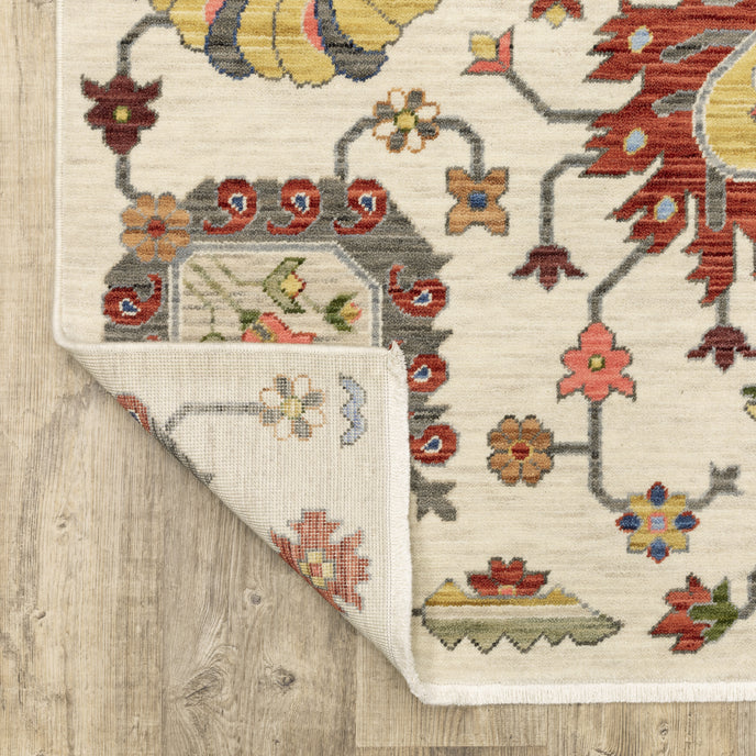 Oriental Weavers Lucca 8111W Ivory/Multi Area Rug