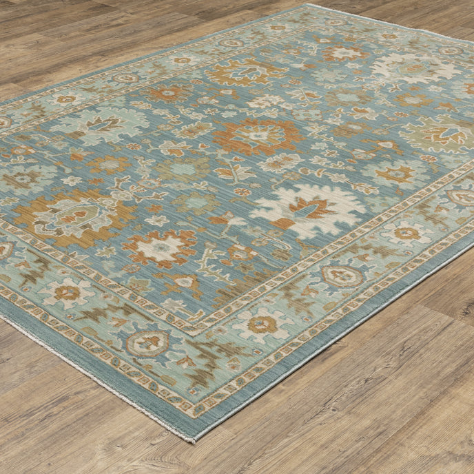 Oriental Weavers Maeve MAE02 Blue/Rust Area Rug