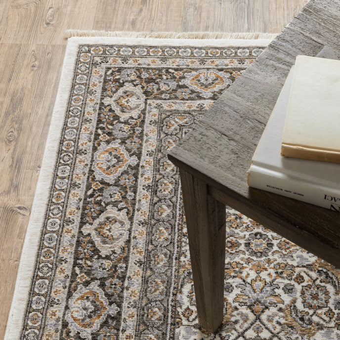 Oriental Weavers Maharaja 2061N Ivory/Charcoal Area Rug