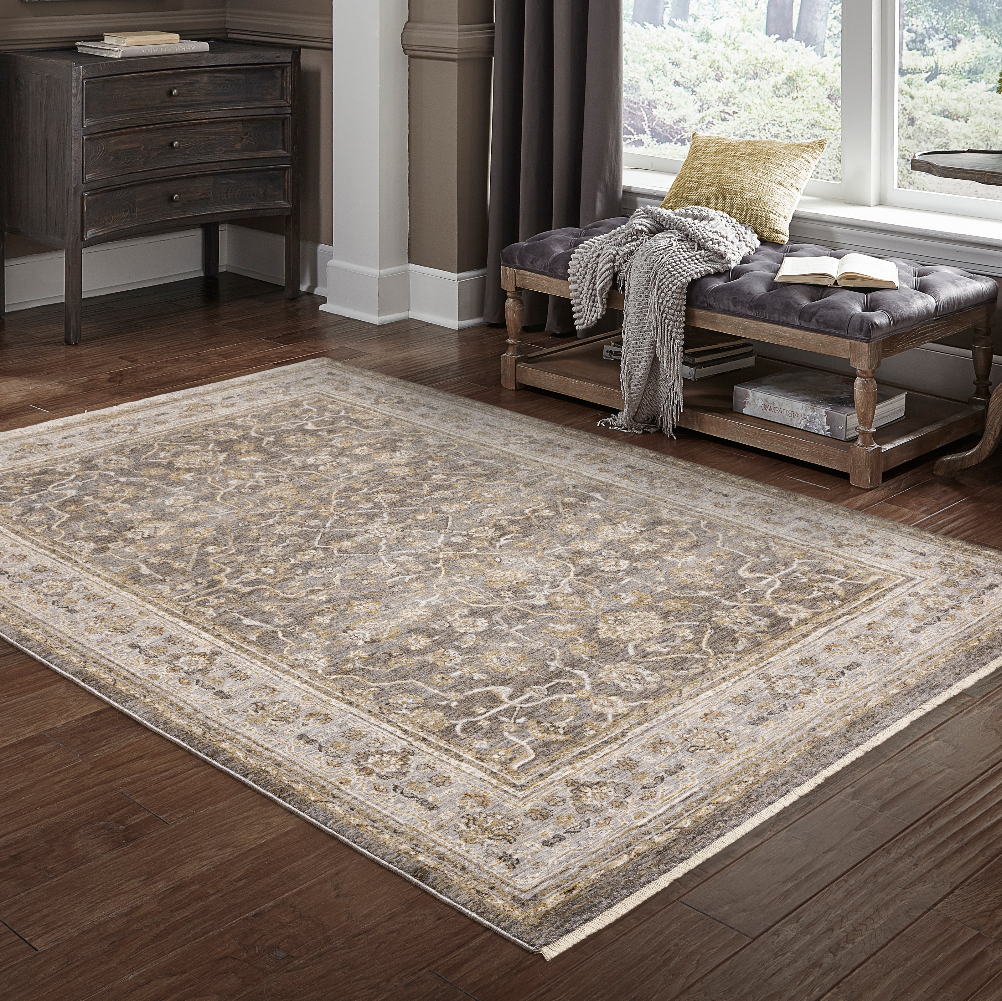 Oriental Weavers Maharaja 40M Grey/Gold Area Rug