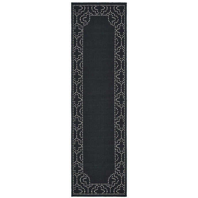 Oriental Weavers Marina 1247K Black/Ivory Area Rug