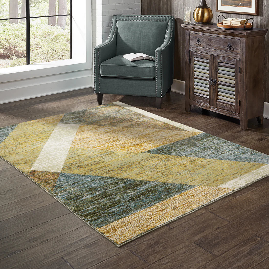 Oriental Weavers Strada STR10Gold/Blue Area Rug