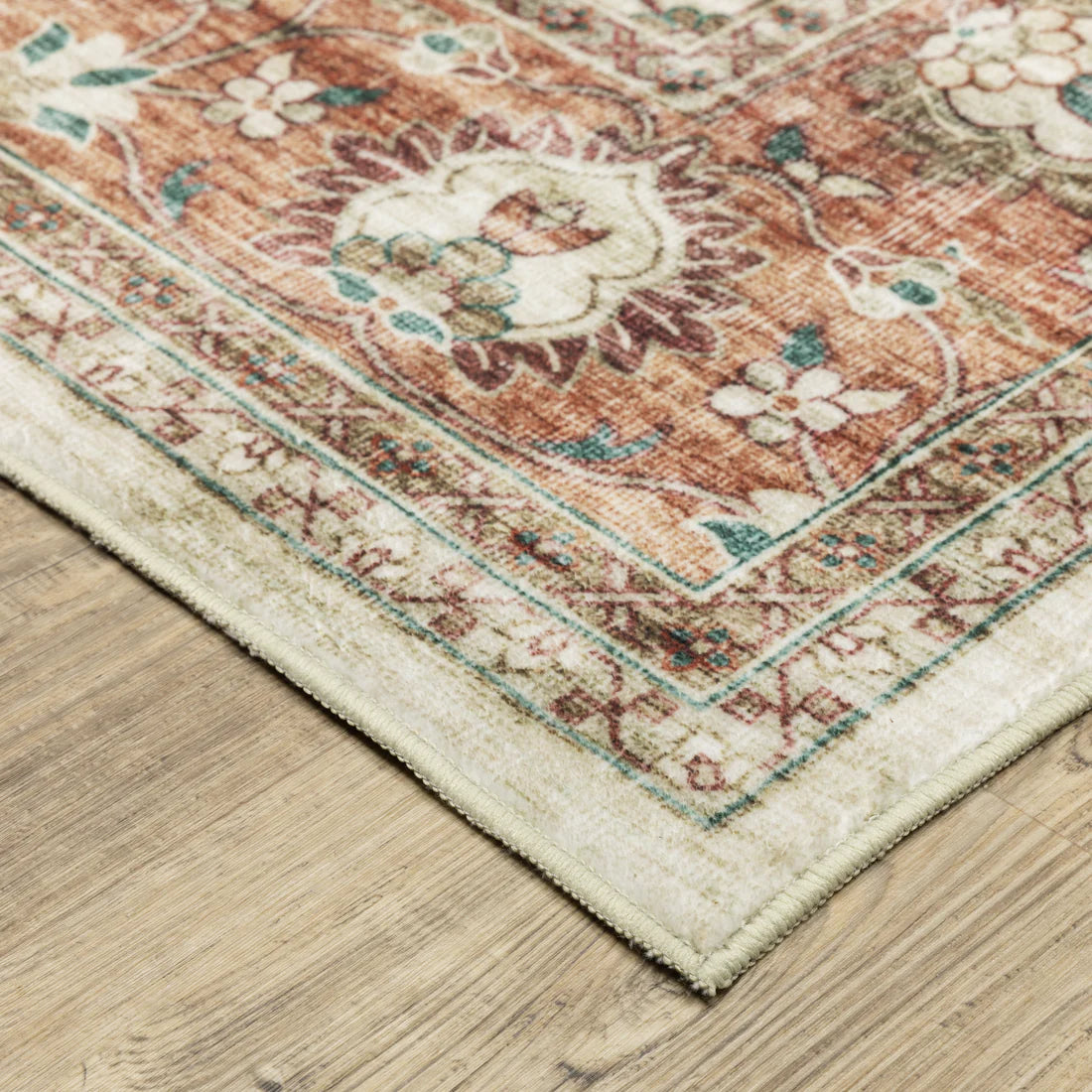 Oriental Weavers Sumter SUM03 Ivory/Rust Area Rug