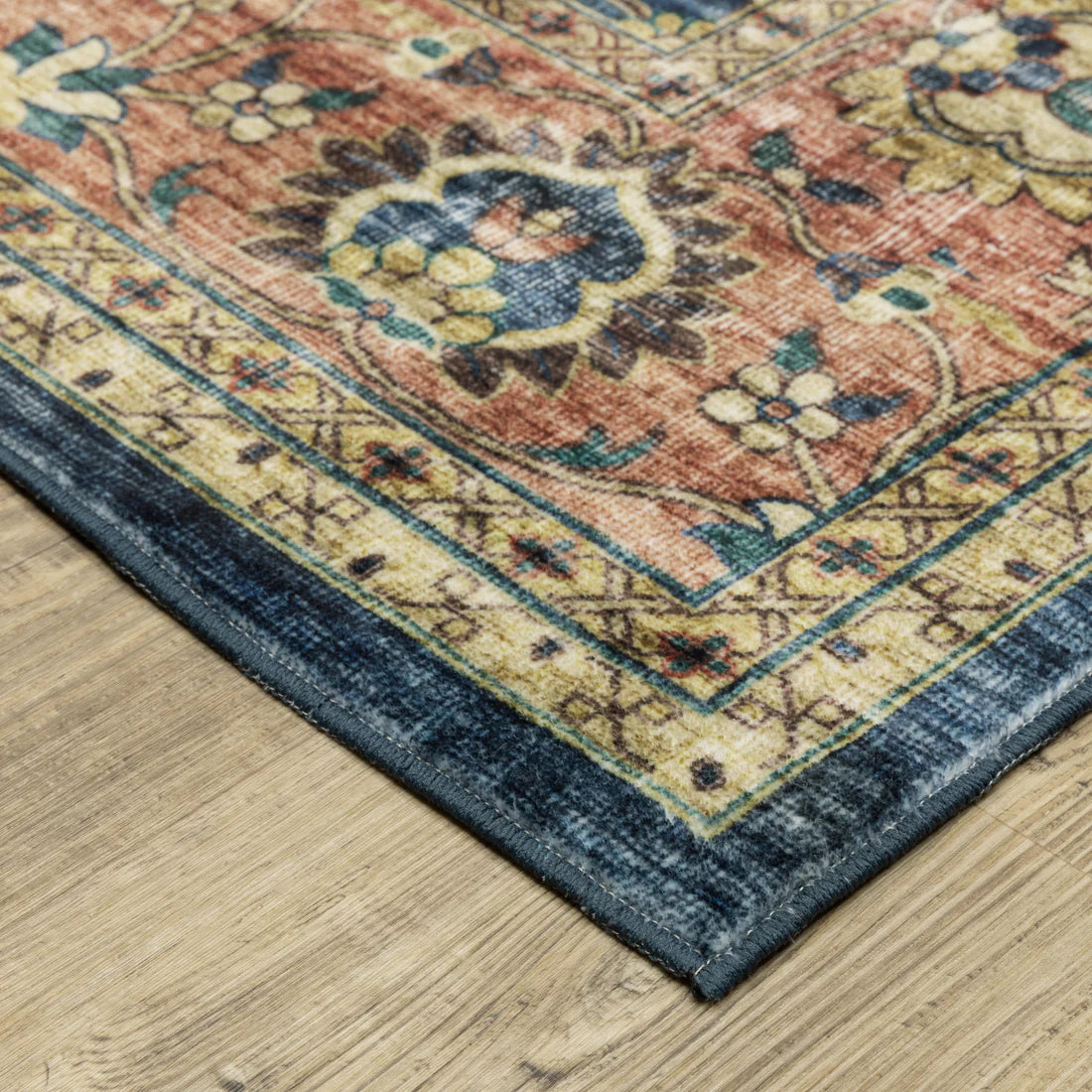 Oriental Weavers Sumter SUM04 Blue/Rust Area Rug