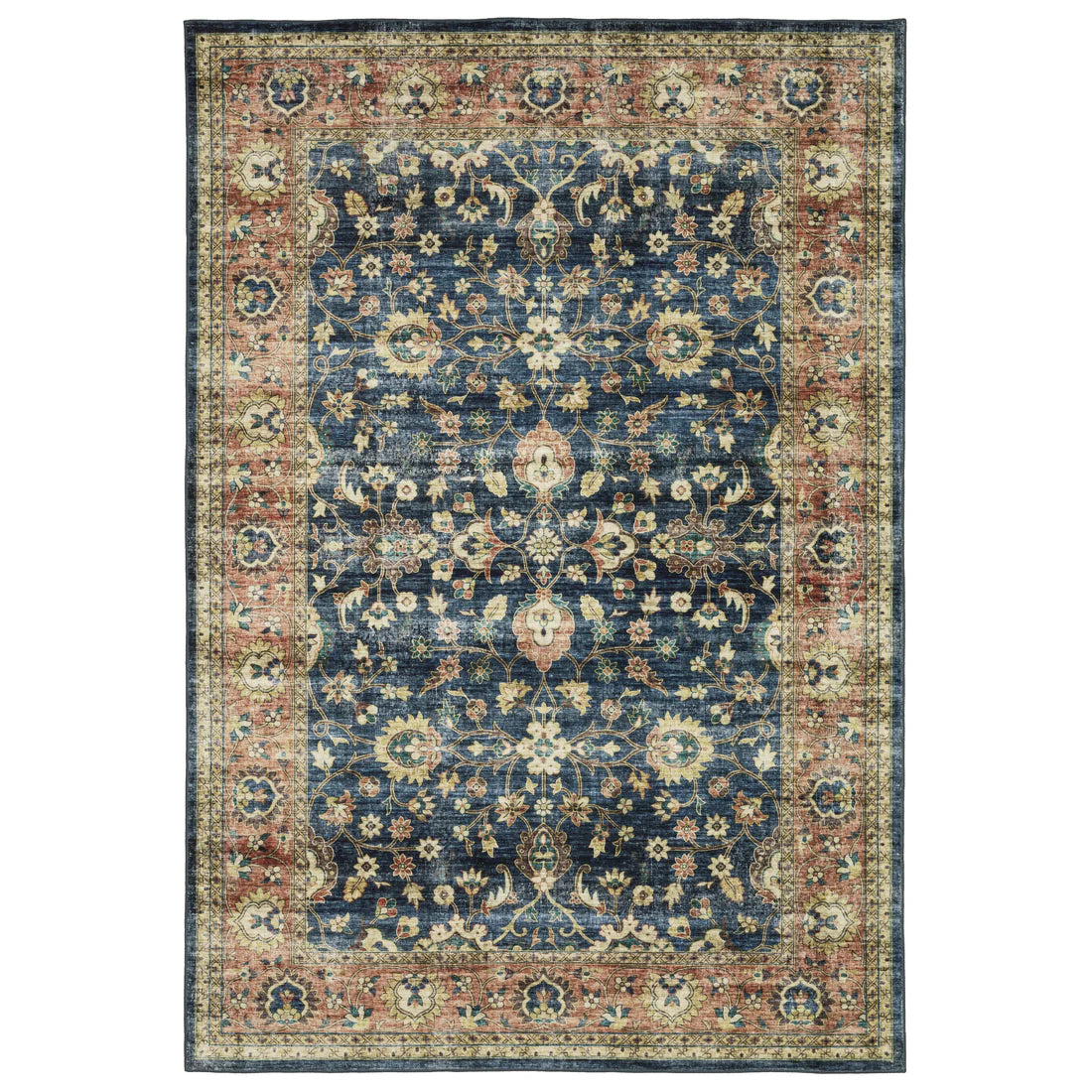 Oriental Weavers Sumter SUM04 Blue/Rust Area Rug
