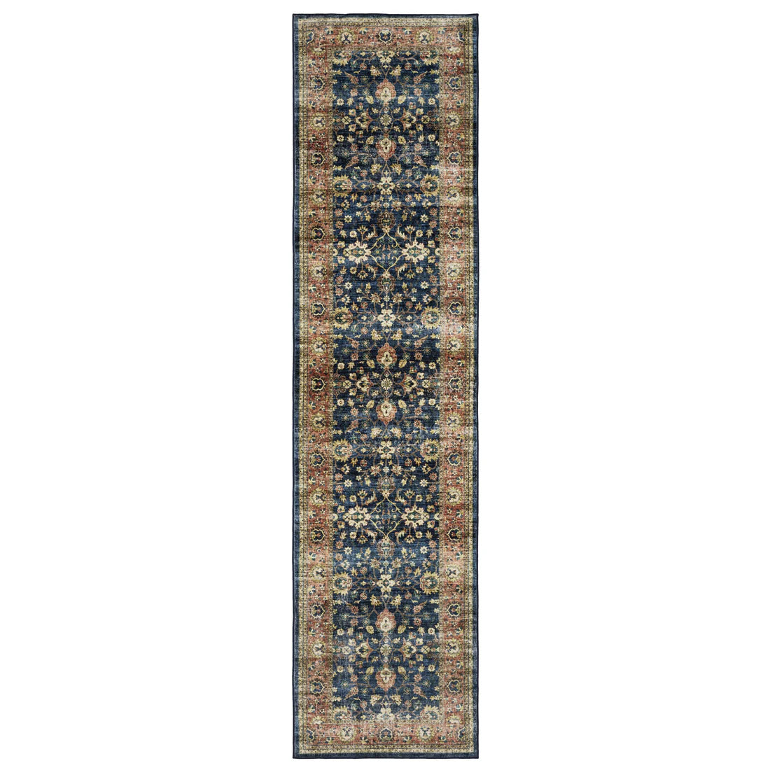 Oriental Weavers Sumter SUM04 Blue/Rust Area Rug