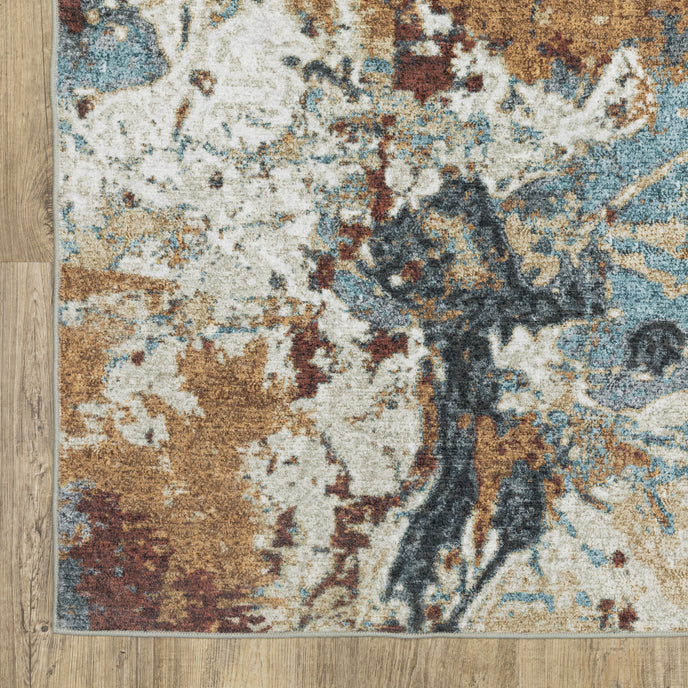 Oriental Weavers Sumter SUM13 Blue/Rust Area Rug